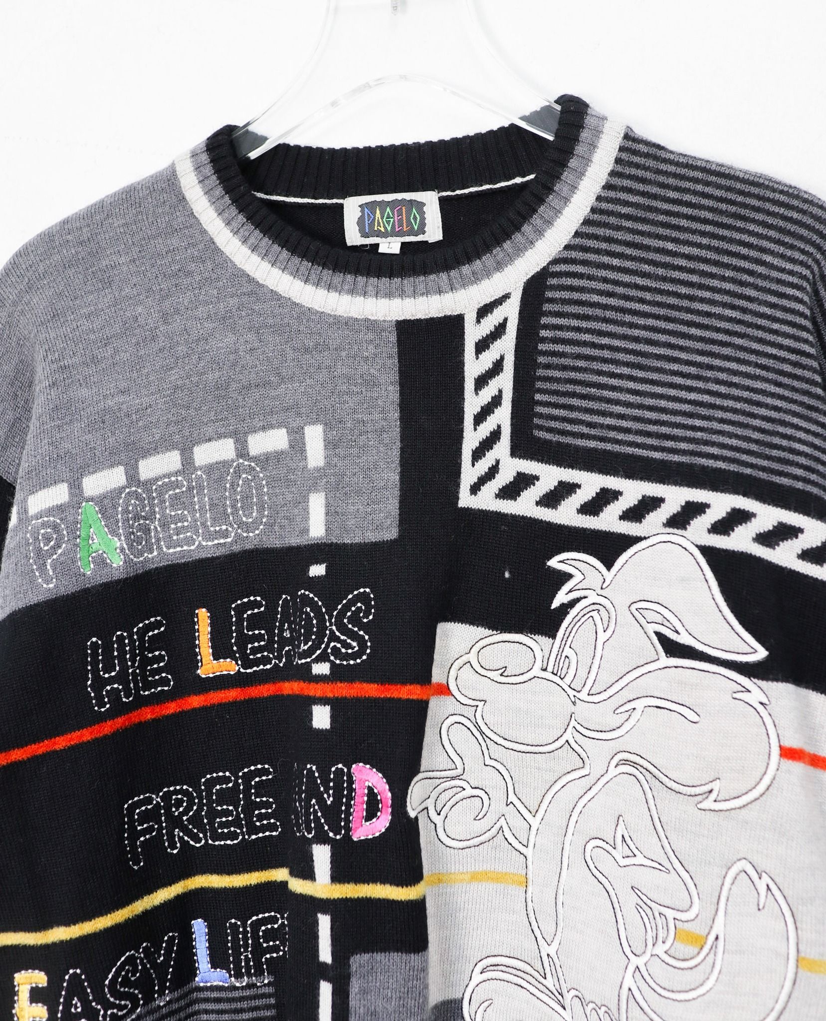 10.05.22 - VTG KNIT SWEATSHIRT - PAGELO 90s