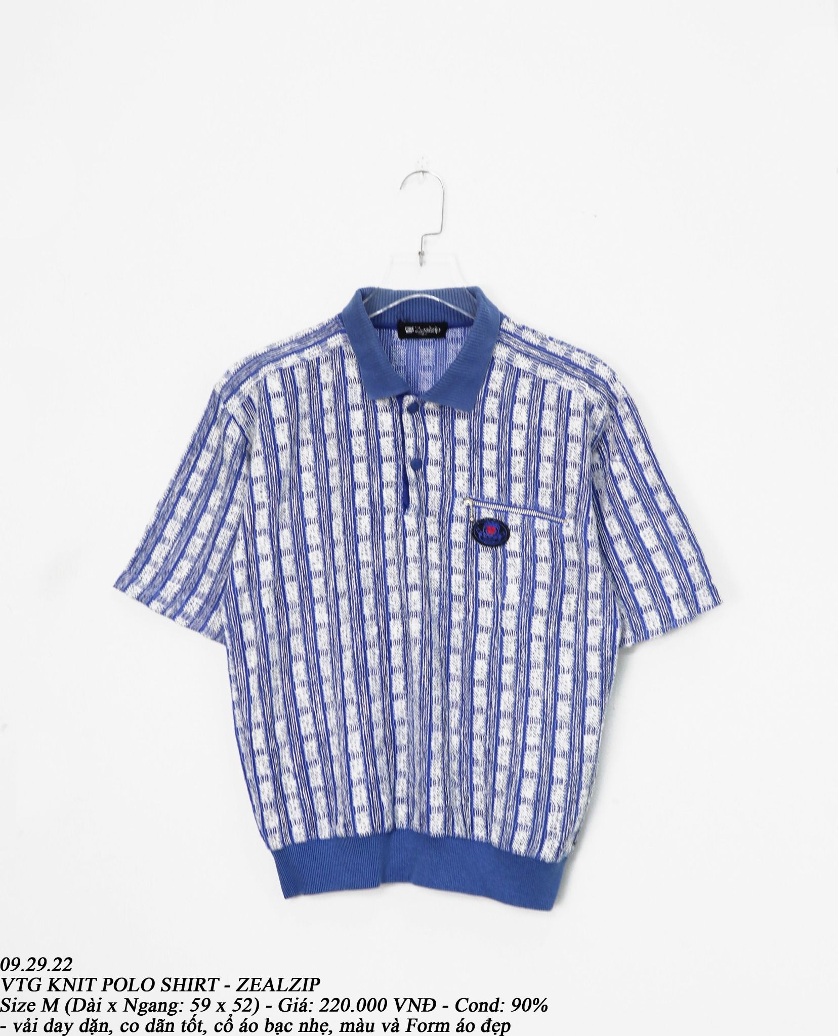 09.29.22 - VTG KNIT POLO SHIRT - ZEALZIP