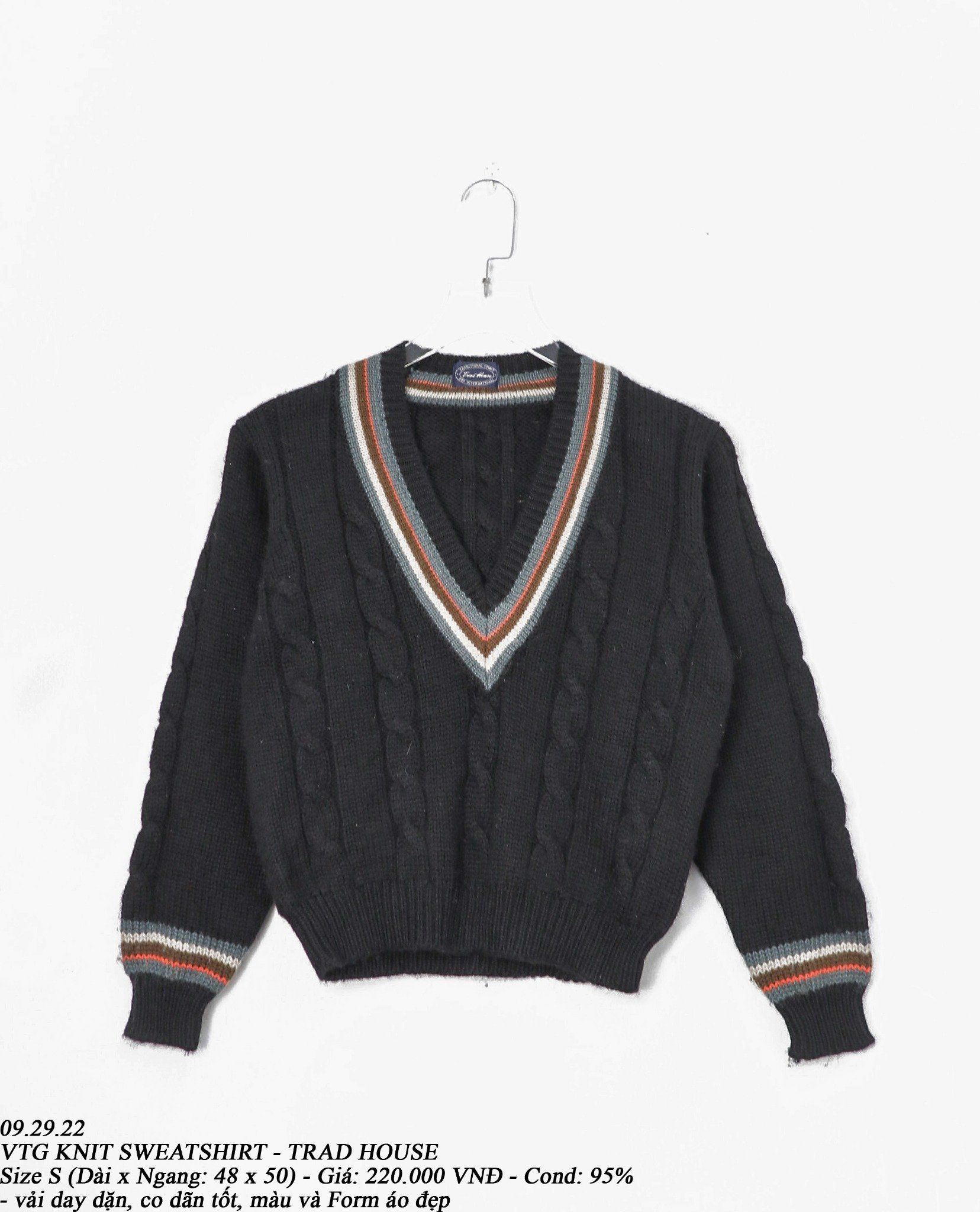 09.29.22 - VTG KNIT SWEATSHIRT - TRAD HOUSE