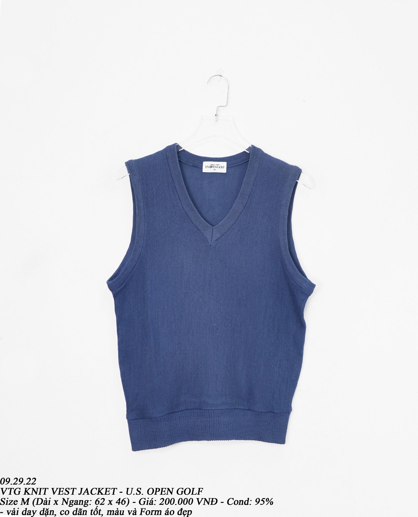 09.29.22 - VTG KNIT VEST JACKET - U.S OPEN GOLF