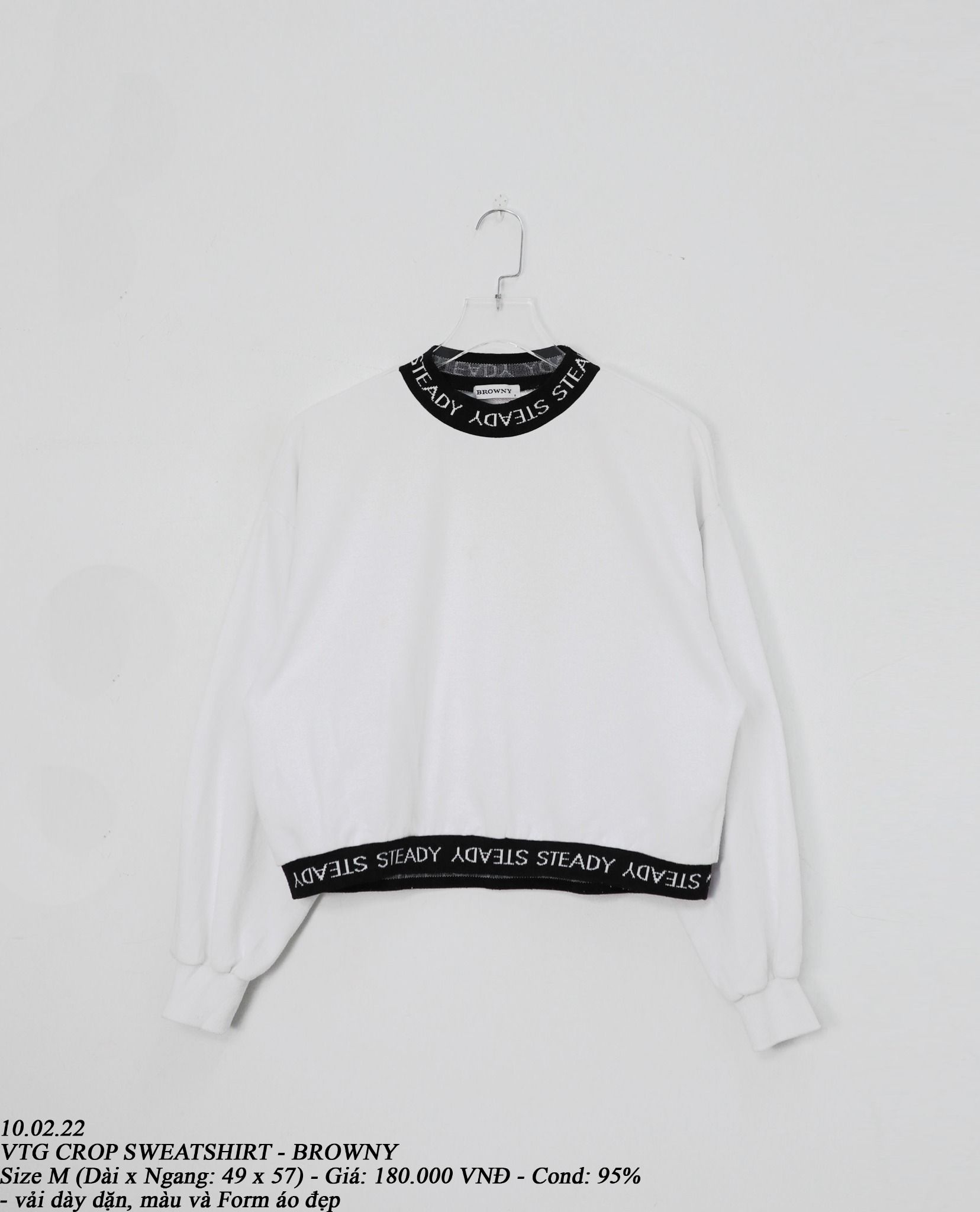 10.02.22 - VTG CROP SWEATSHIRT - BROWNY