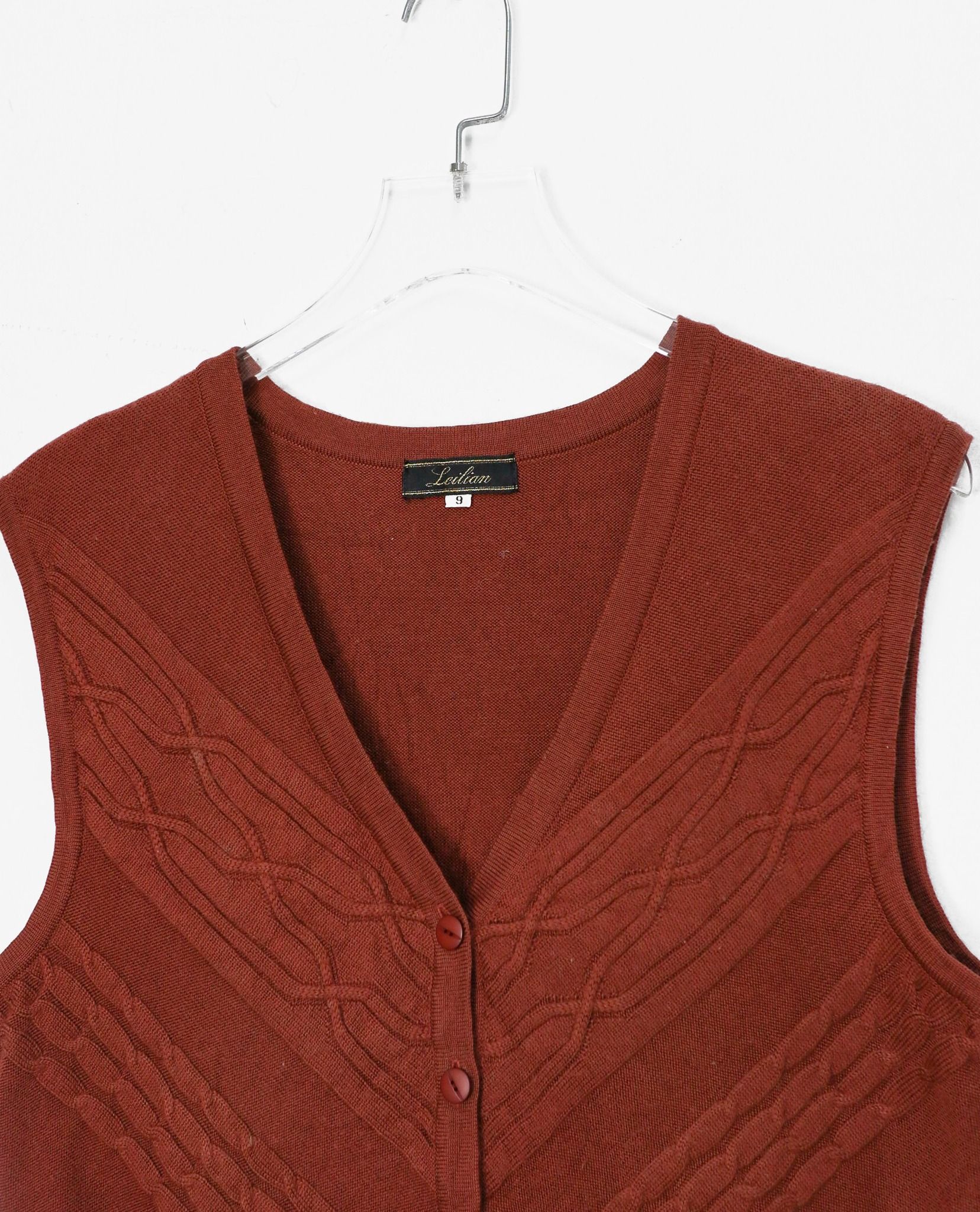 09.29.22 - VTG KNIT VEST JACKET - LEILIAN