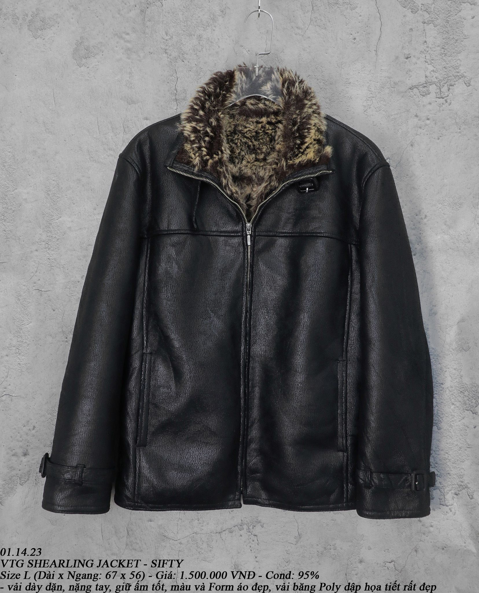 01.14.23 - VTG SHEARLING JACKET - SIFTY