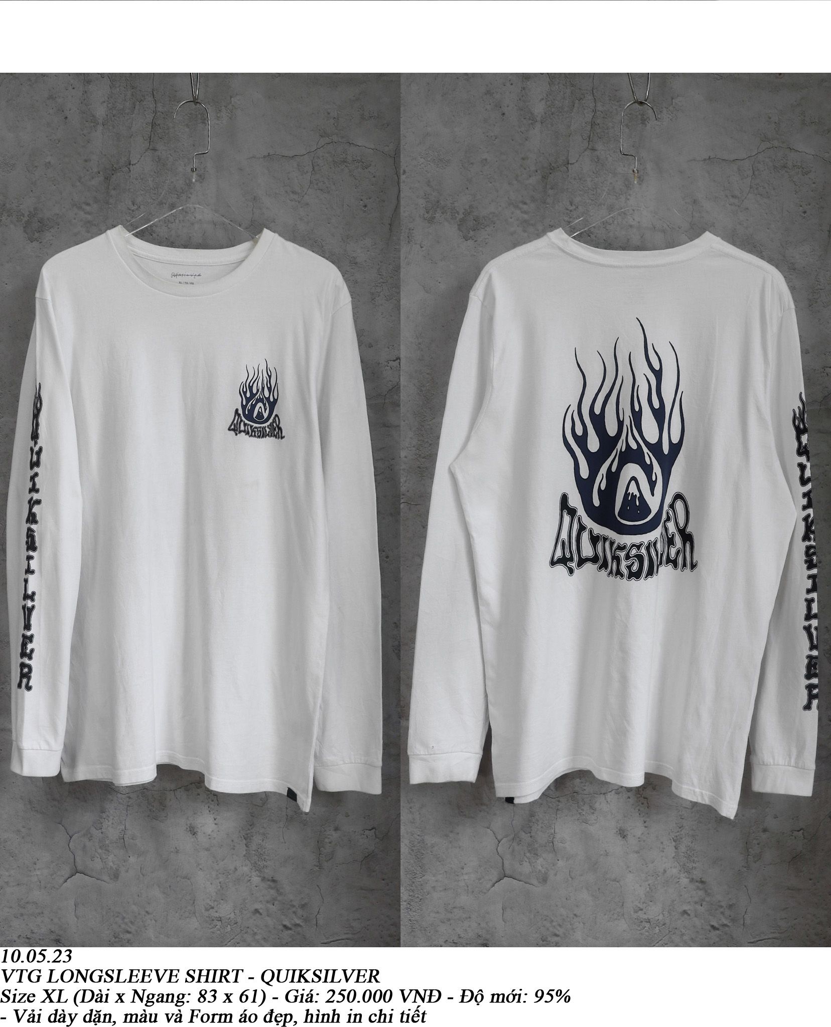 10.05.23 - VTG LONGSLEEVE SHIRT - QUIKSILVER