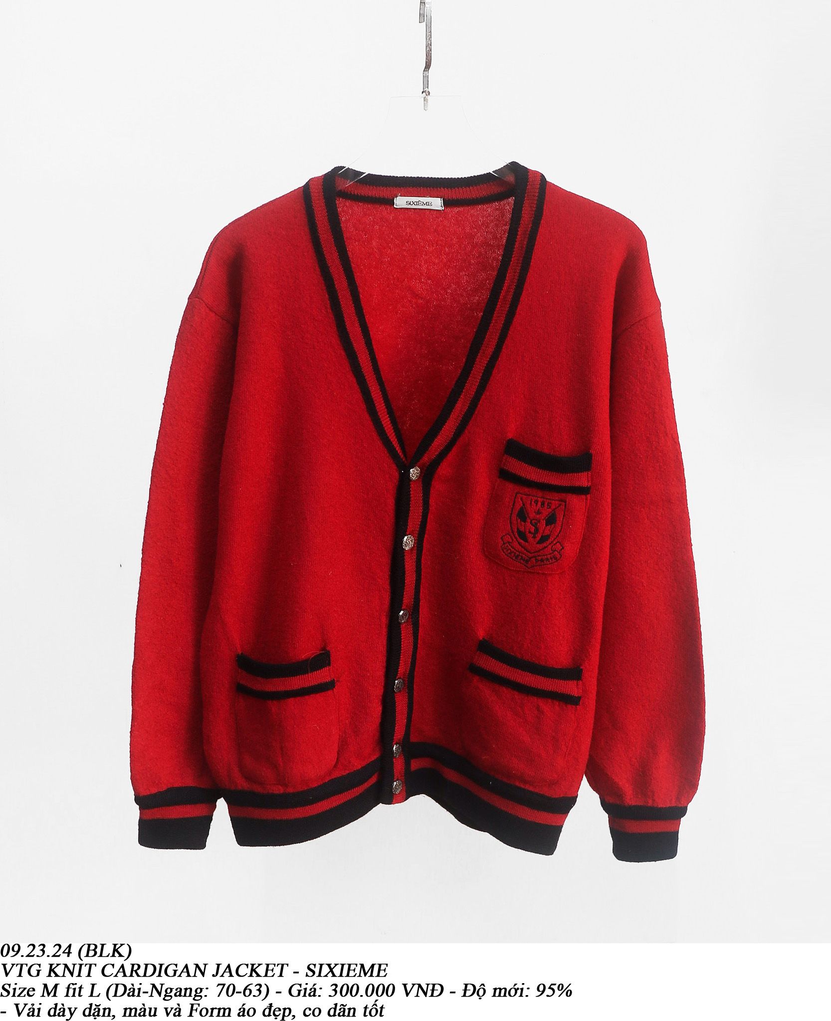 09.23.24 - VTG KNIT CARDIGAN JACKET - SIXIEME