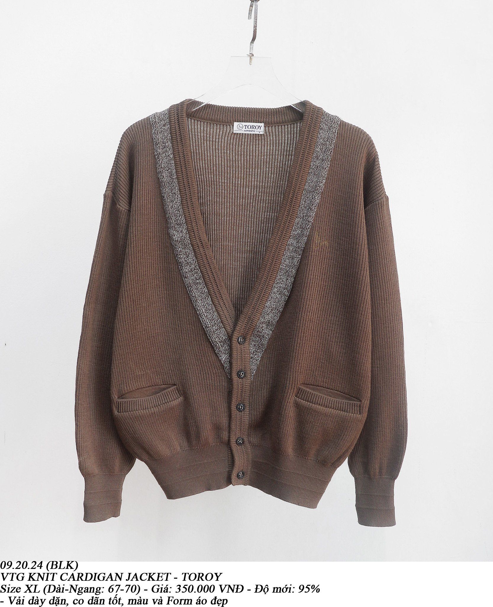 09.20.24 - VTG KNIT CARDIGAN JACKET - TOROY