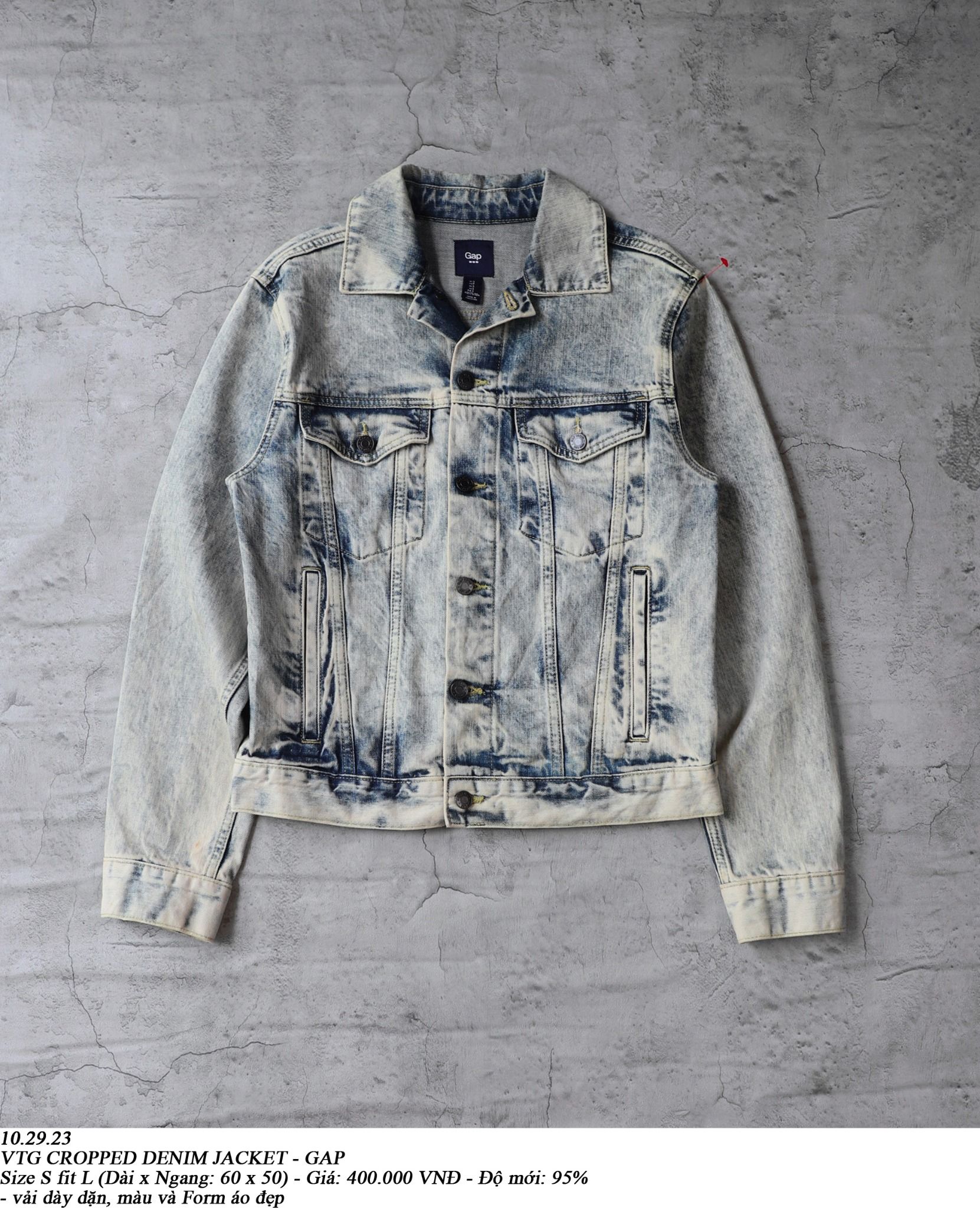 10.29.23 - VTG CROPPED DENIM JACKET - GAP