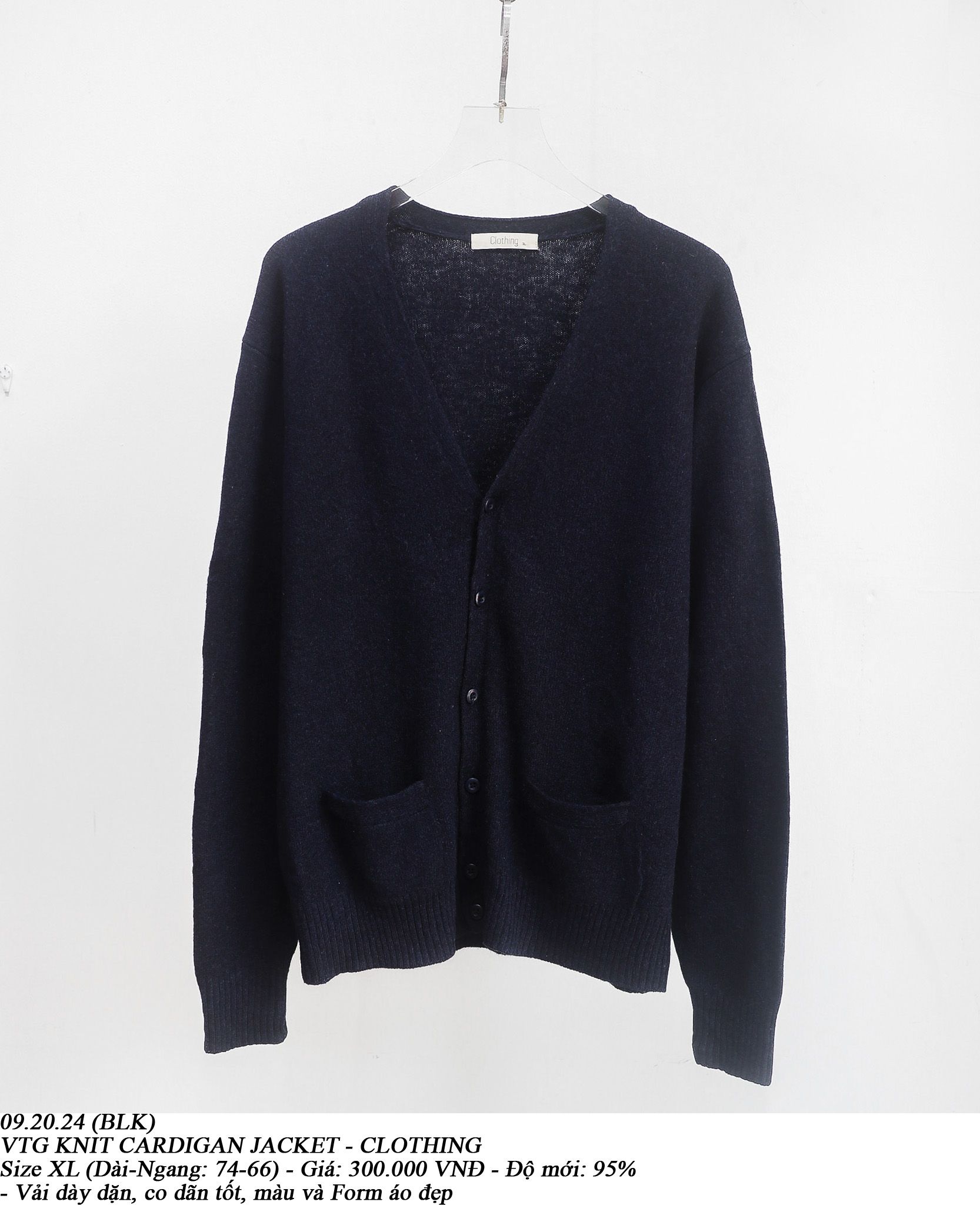 09.20.24 - VTG KNIT CARDIGAN JACKET - CLOTHING