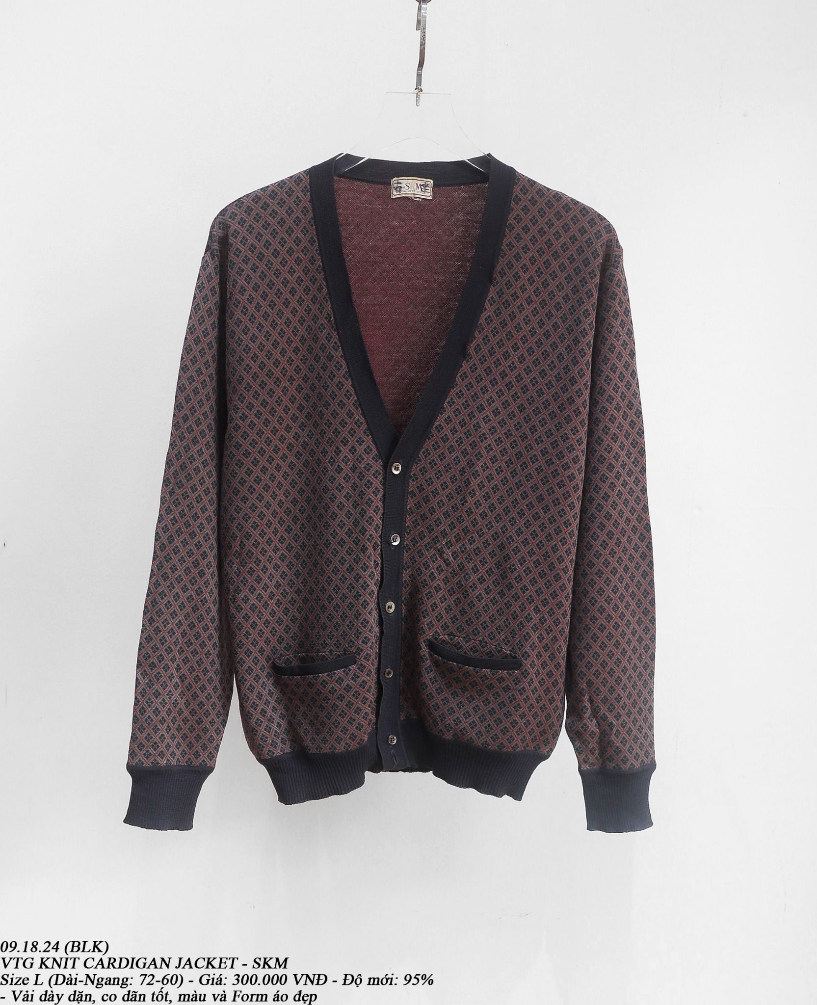 09.18.24 - VTG KNIT CARDIGAN JACKET - SKM