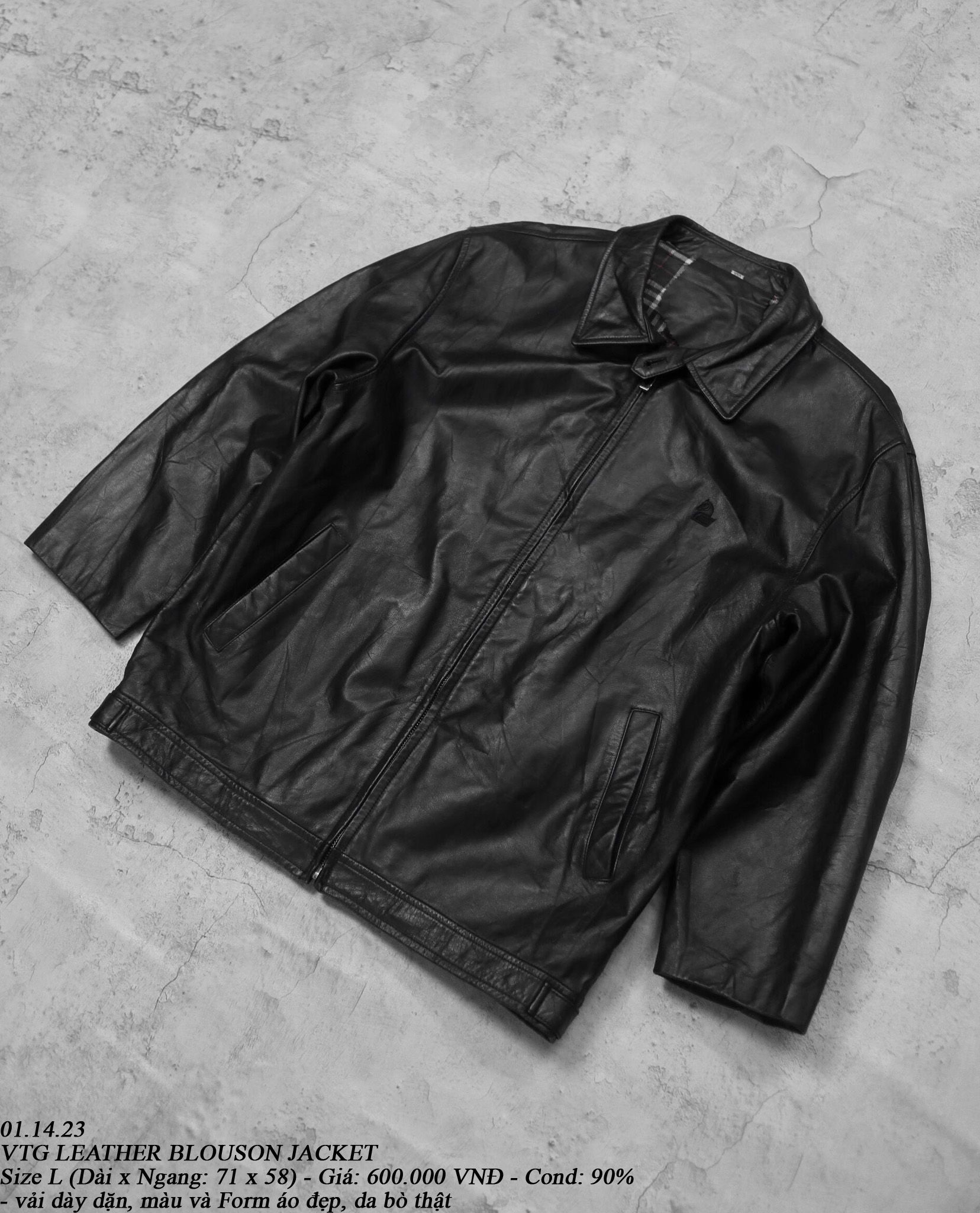 01.14.23 - VTG LEATHER BLOUSON JACKET