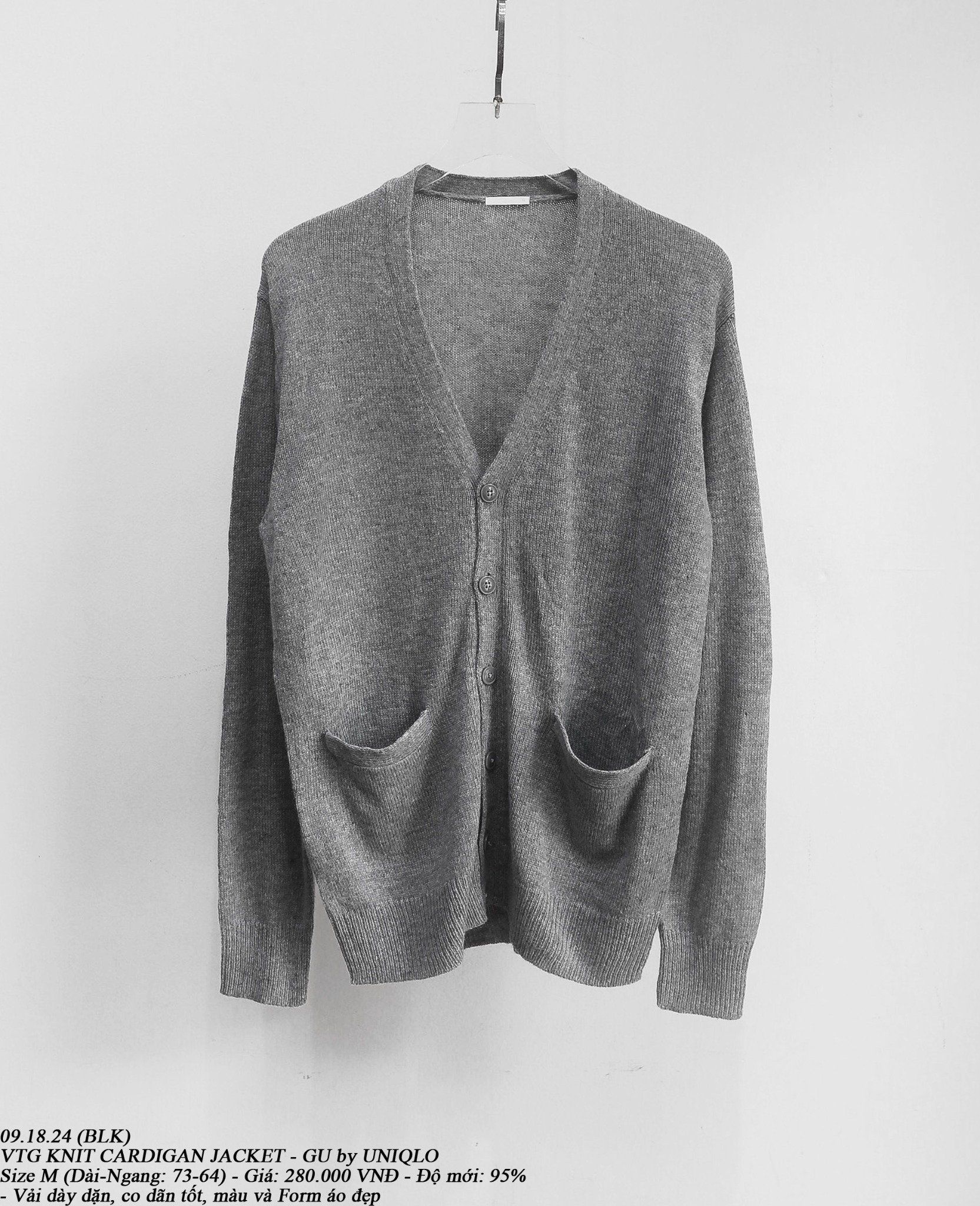 09.18.24 - VTG KNIT CARDIGAN JACKET - GU by UNIQLO