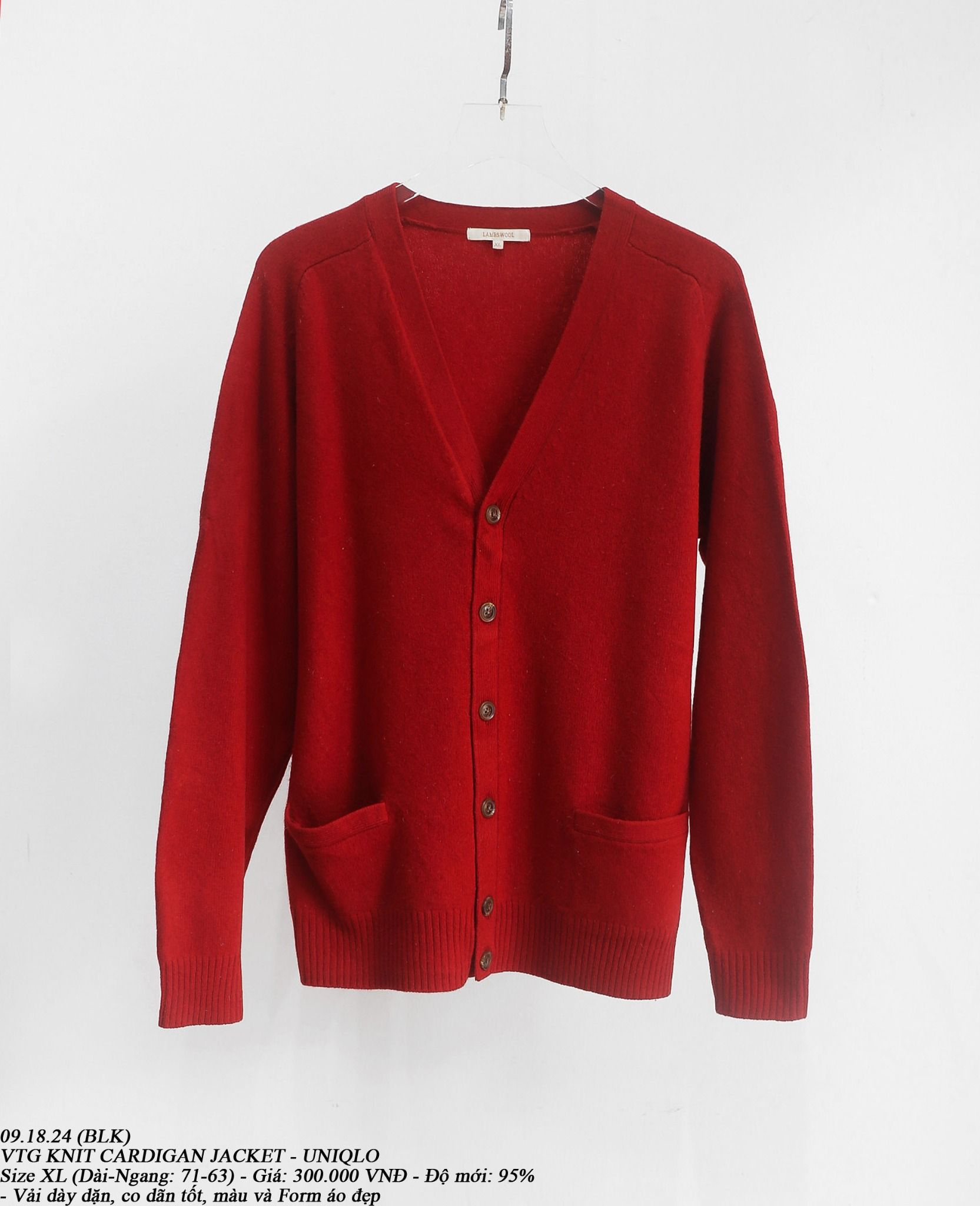 09.18.24 - VTG KNIT CARDIGAN JACKET - UNIQLO
