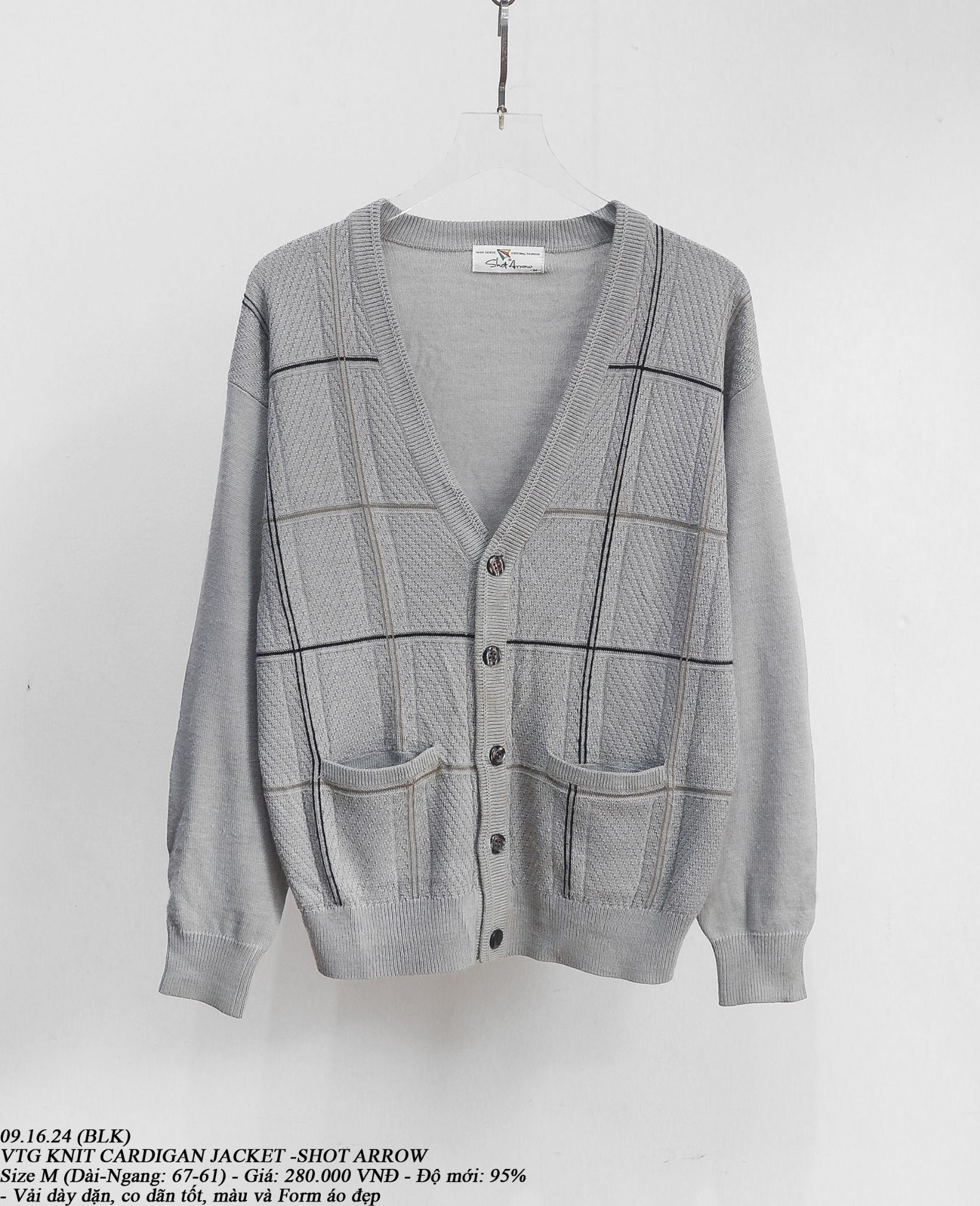 09.16.24 - VTG KNIT CARDIGAN JACKET - SHOT ARROW