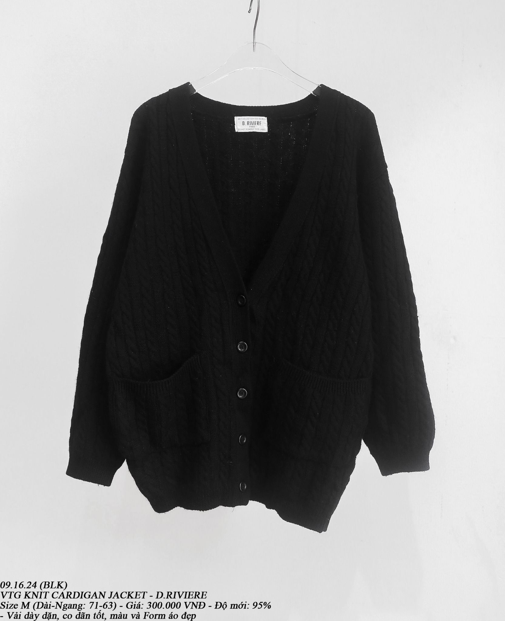 09.16.24 - VTG KNIT CARDIGAN JACKET - D.RIVIERE