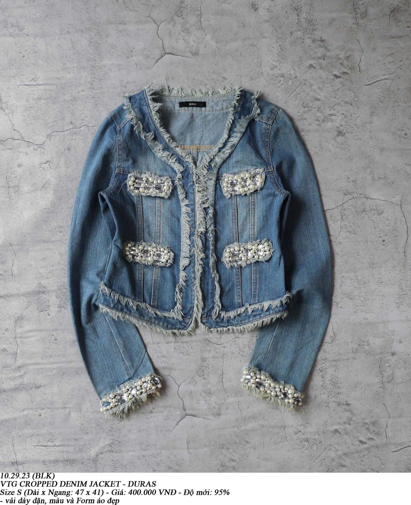 10.29.23 - VTG CROPPED DENIM JACKET - DURAS