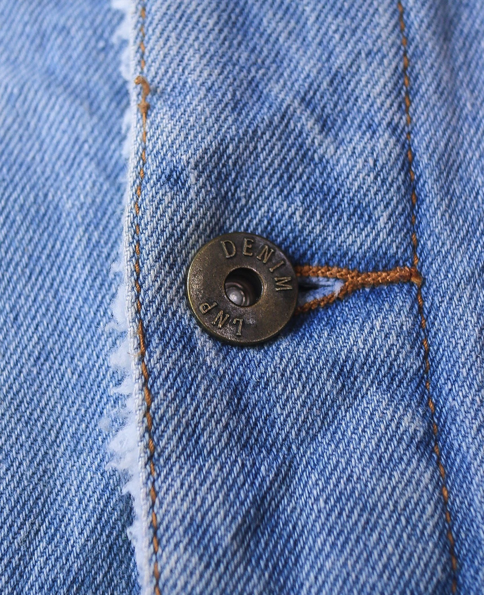 09.22.24 - VTG FUR COLLAR DENIM JACKET - LIQUOR N POKER