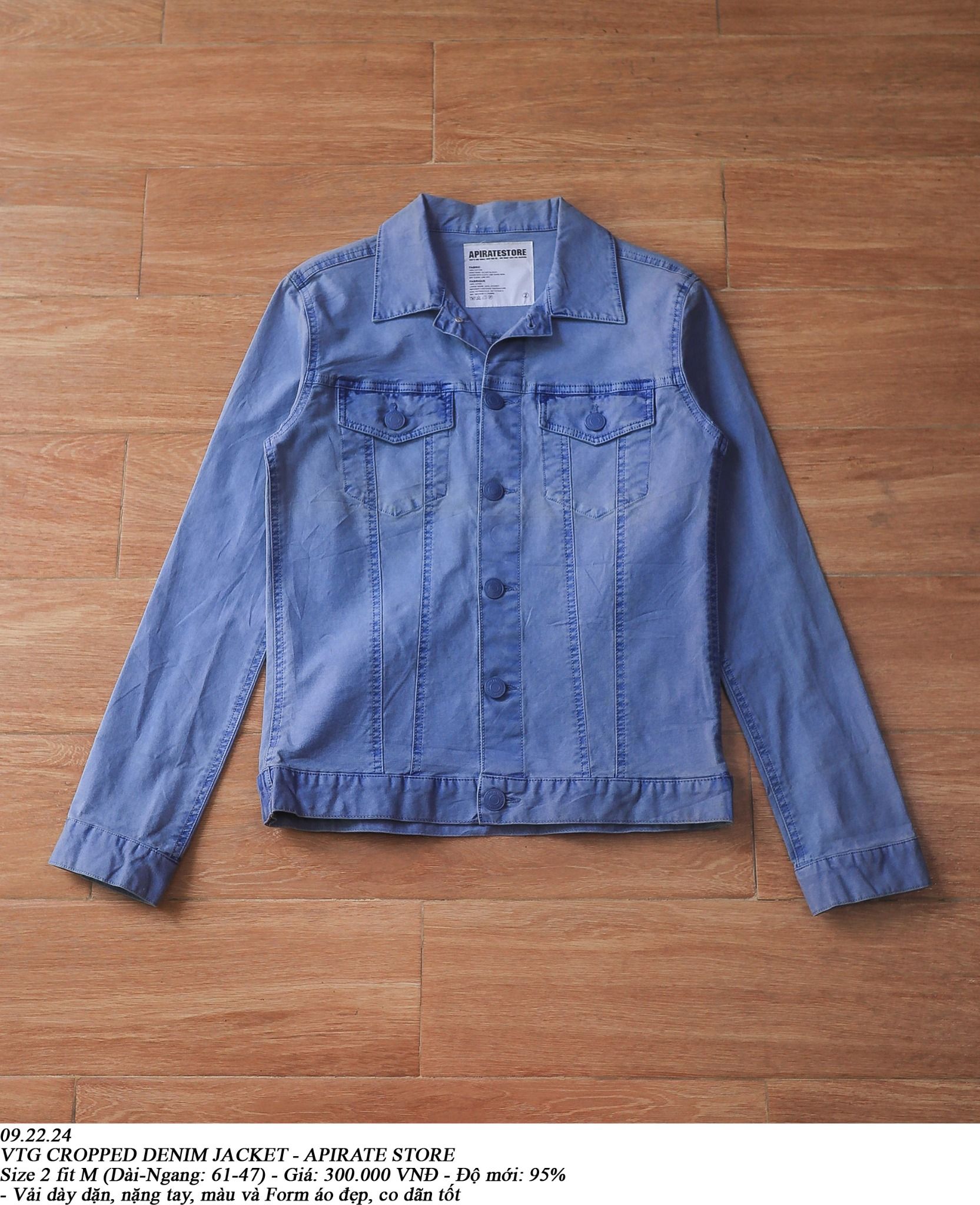 09.22.24 - VTG CROPPED DENIM JACKET - APIRATE STORE