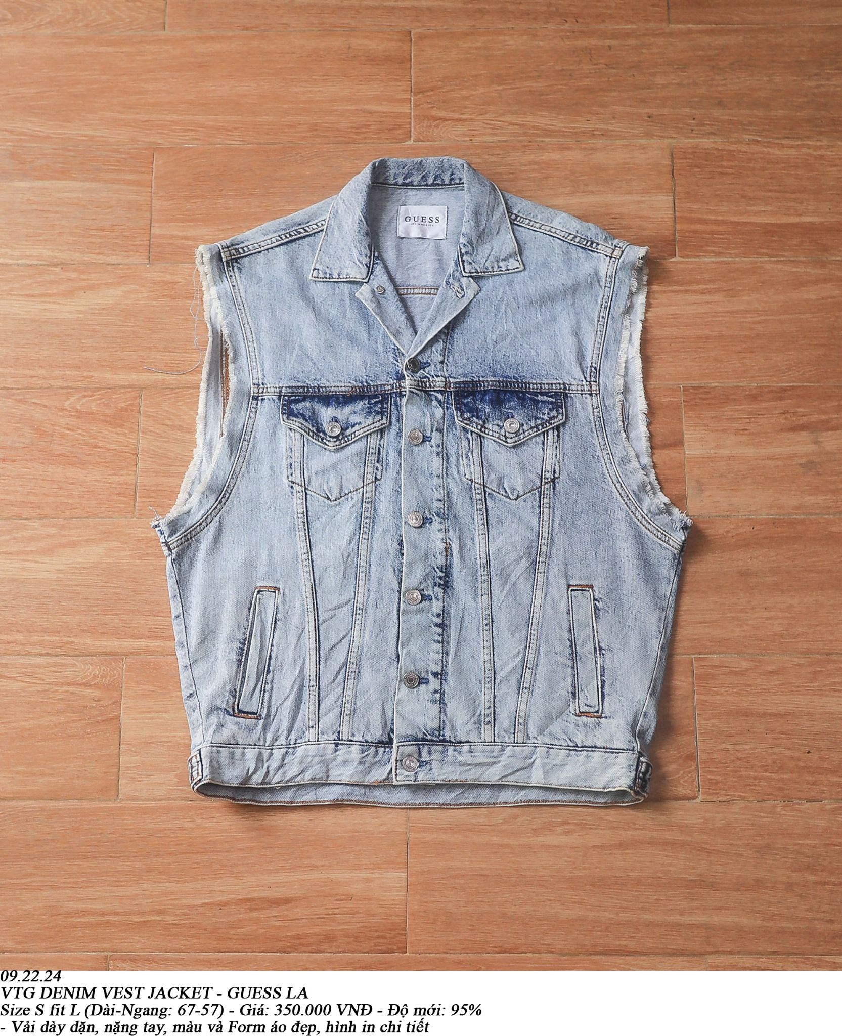 09.22.24 - VTG DENIM VEST JACKET - GUESS LA