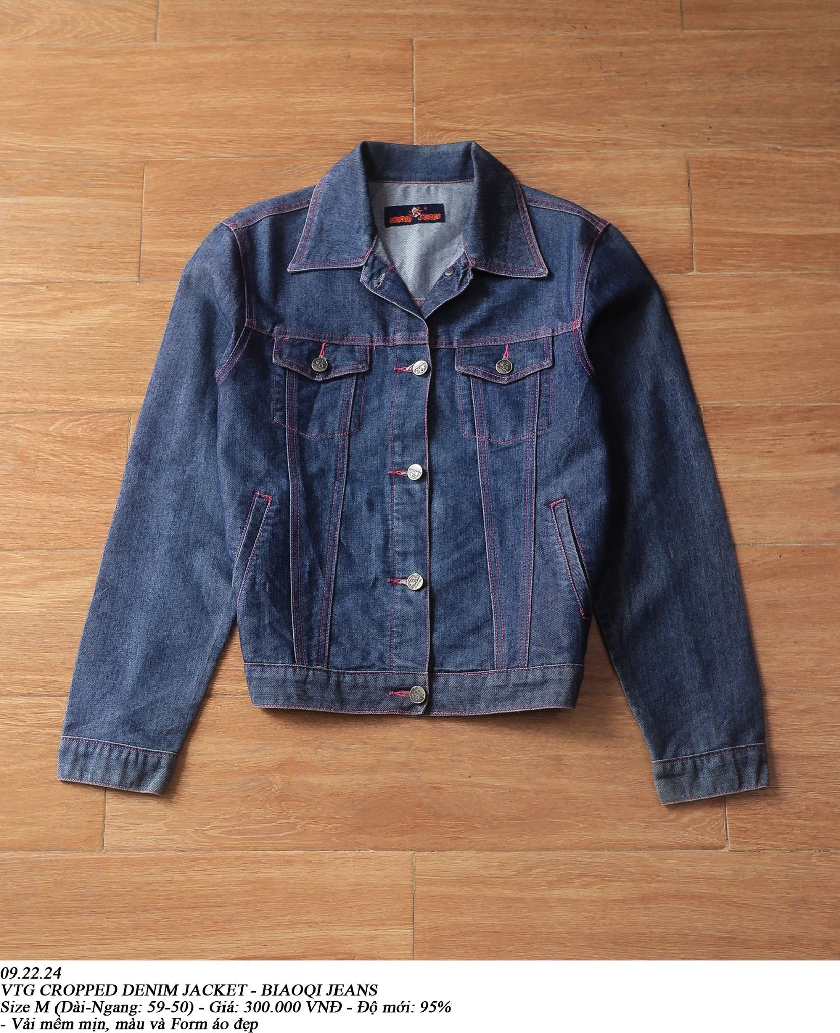 09.22.24 - VTG CROPPED DENIM JACKET - BIAOQI JEANS