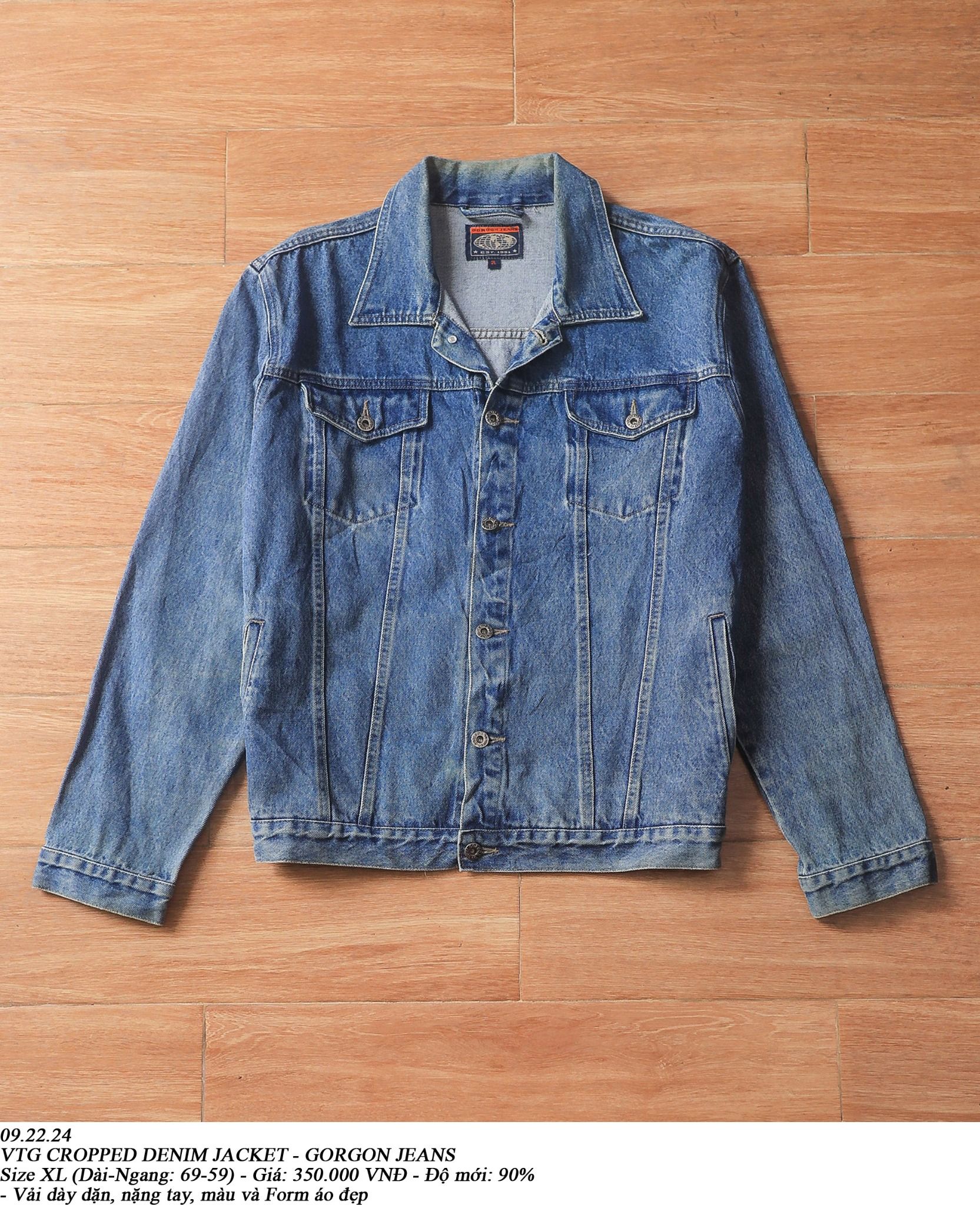 08.11.24 - VTG CROPPED DENIM JACKET - GORGON JEANS