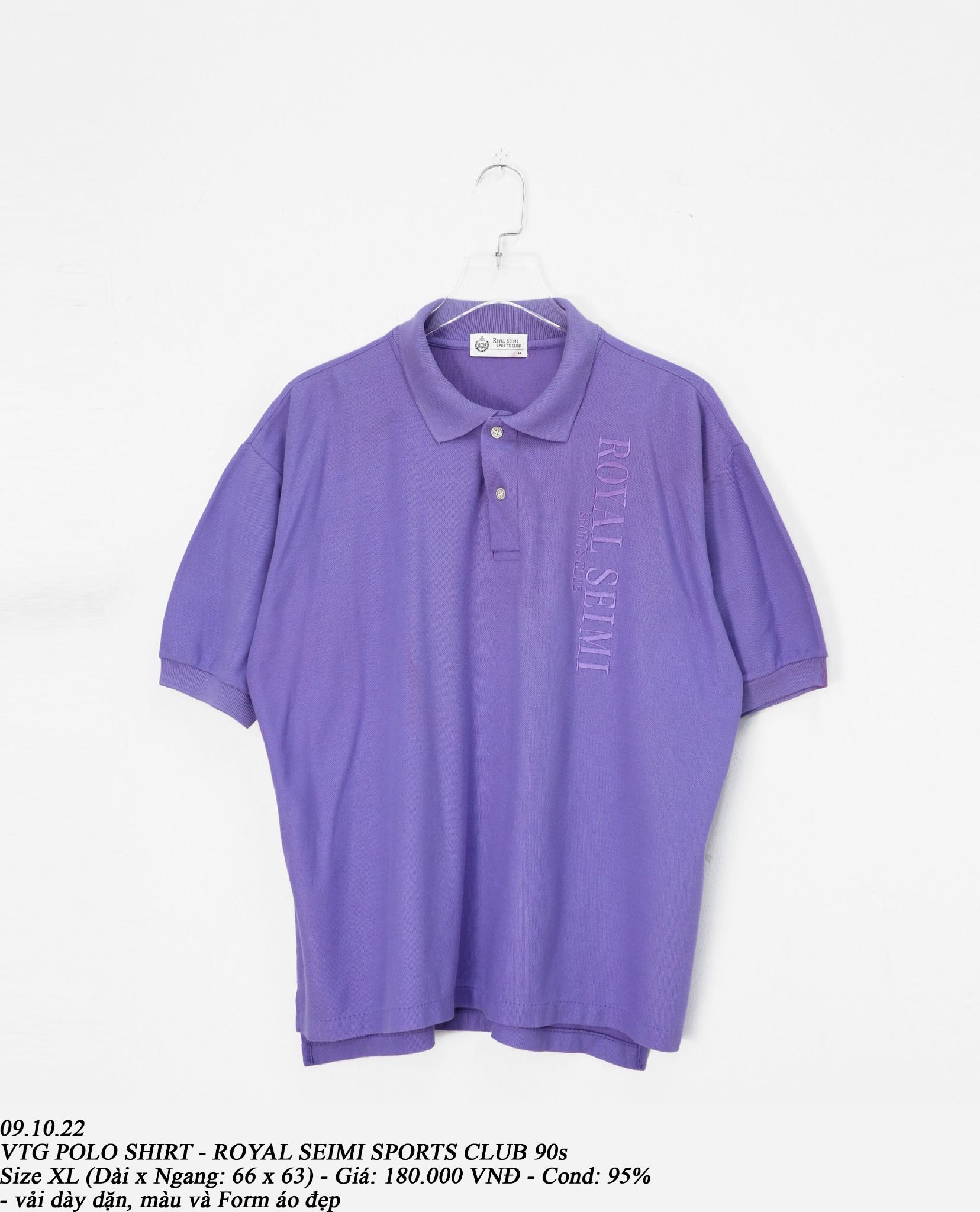 09.10.22 - VTG POLO SHIRT - ROYAL SEIMI SPORTS CLUB 90s