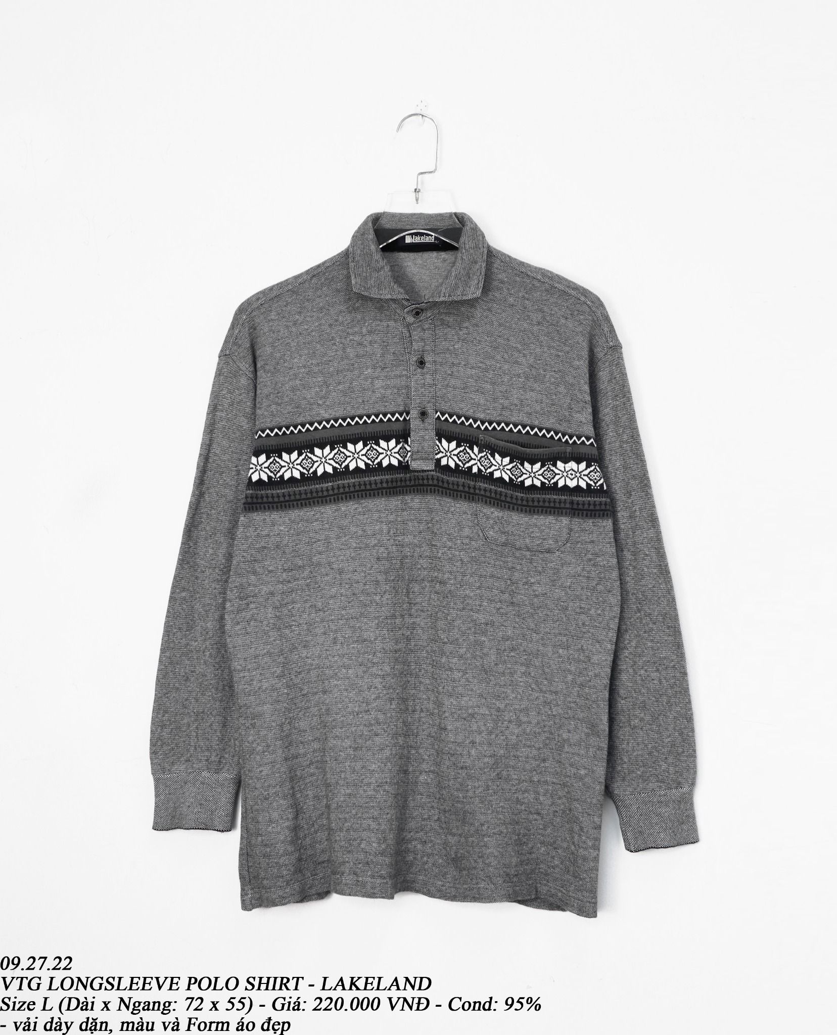 09.27.22 - VTG LONGSLEEVE POLO SHIRT - LAKELAND