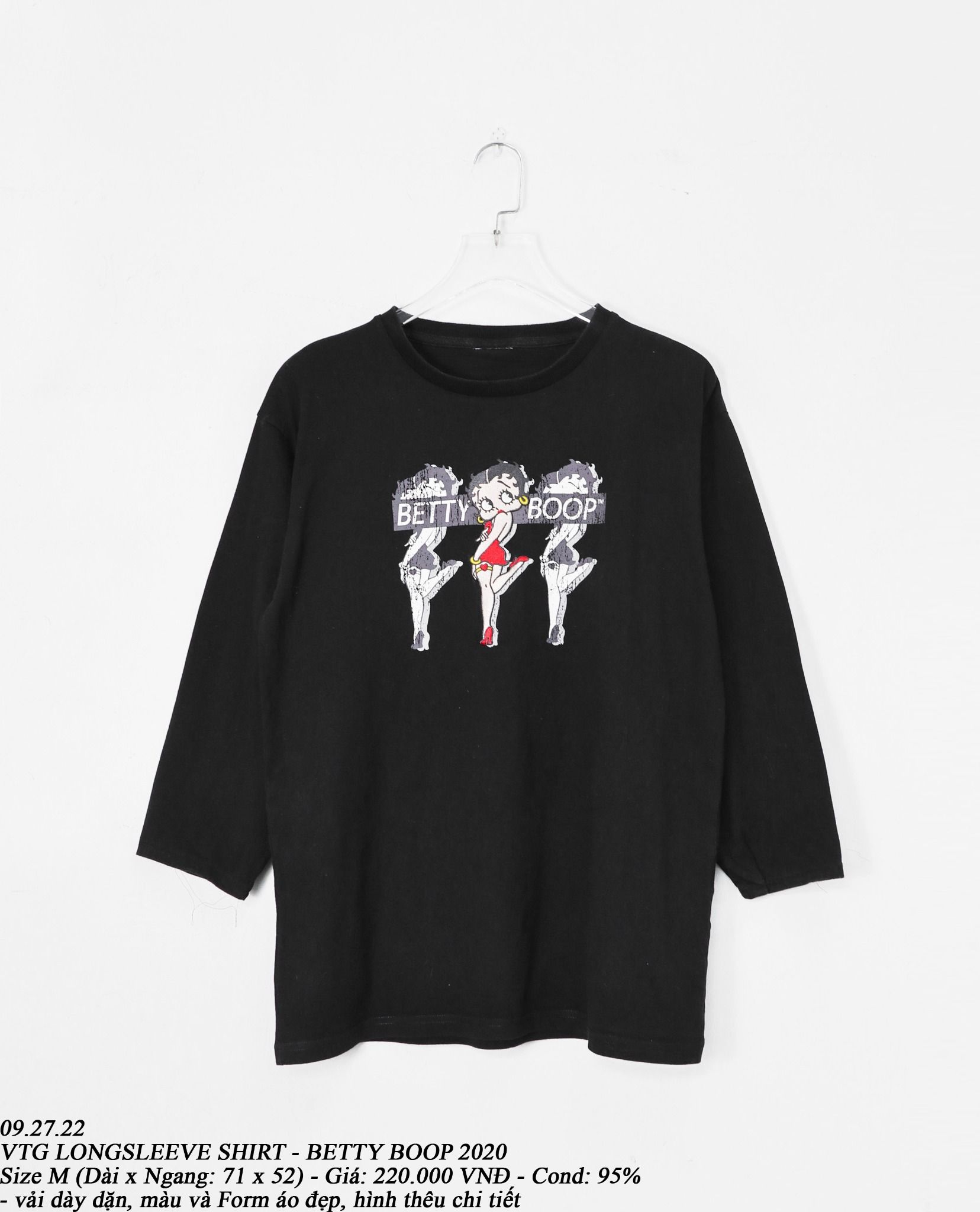 09.27.22 - VTG LONGSLEEVE SHIRT - BETTY BOOP 2020