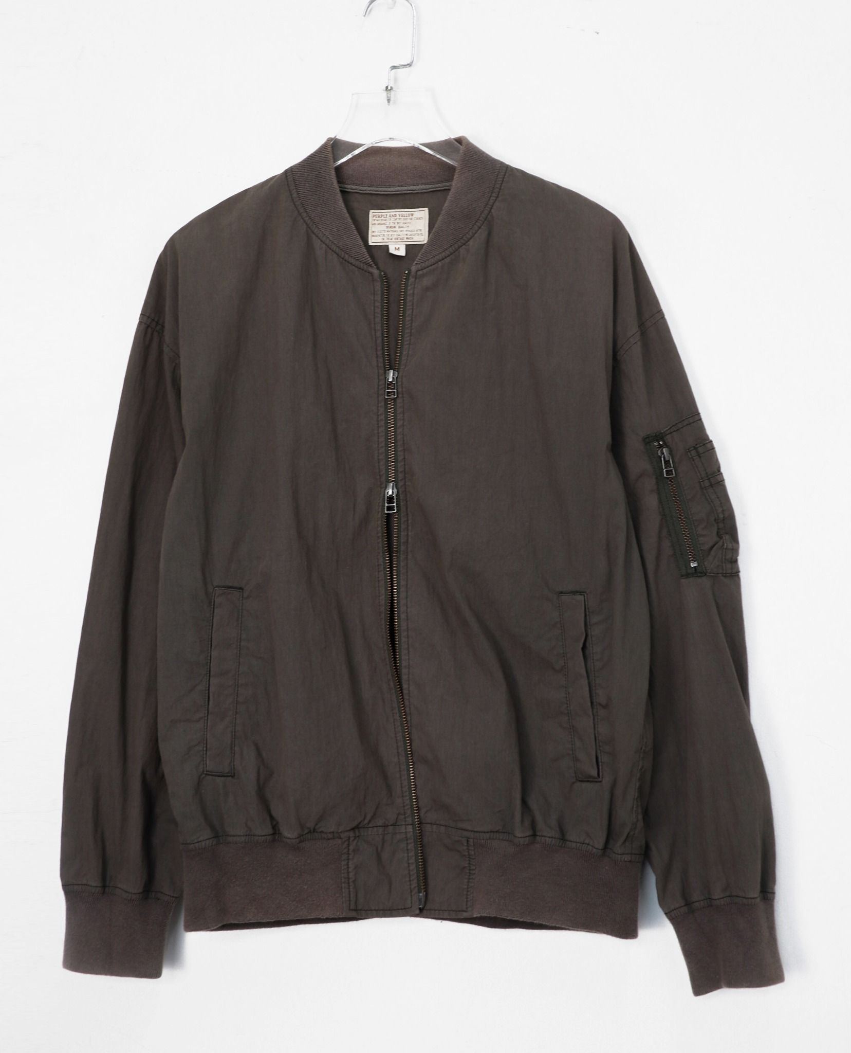 10.09.22 - VTG WASHED NYLON BOMBER JACKET - PURPLE & YELLOW