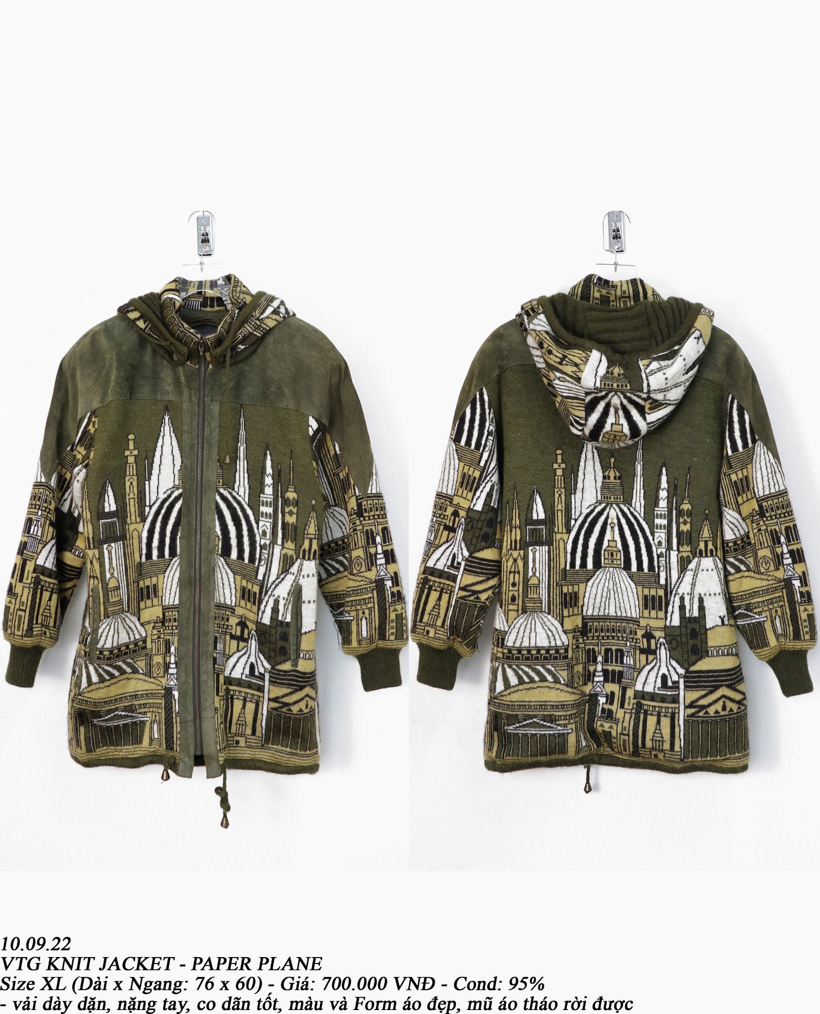 10.09.22 - VTG KNIT JACKET - PAPER PLANE