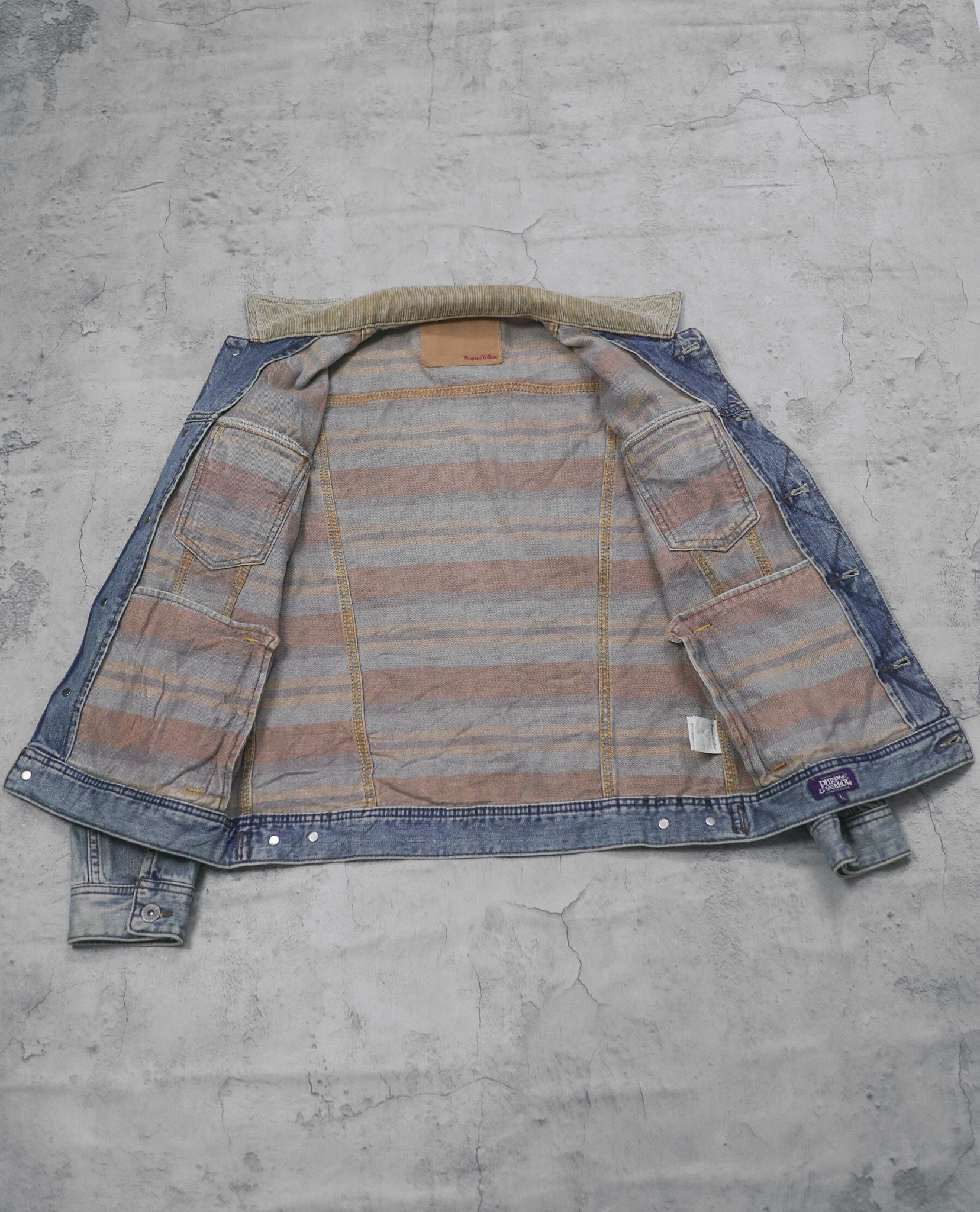 01.10.23 - VTG DENIM JACKET - PURPLE & YELLOW
