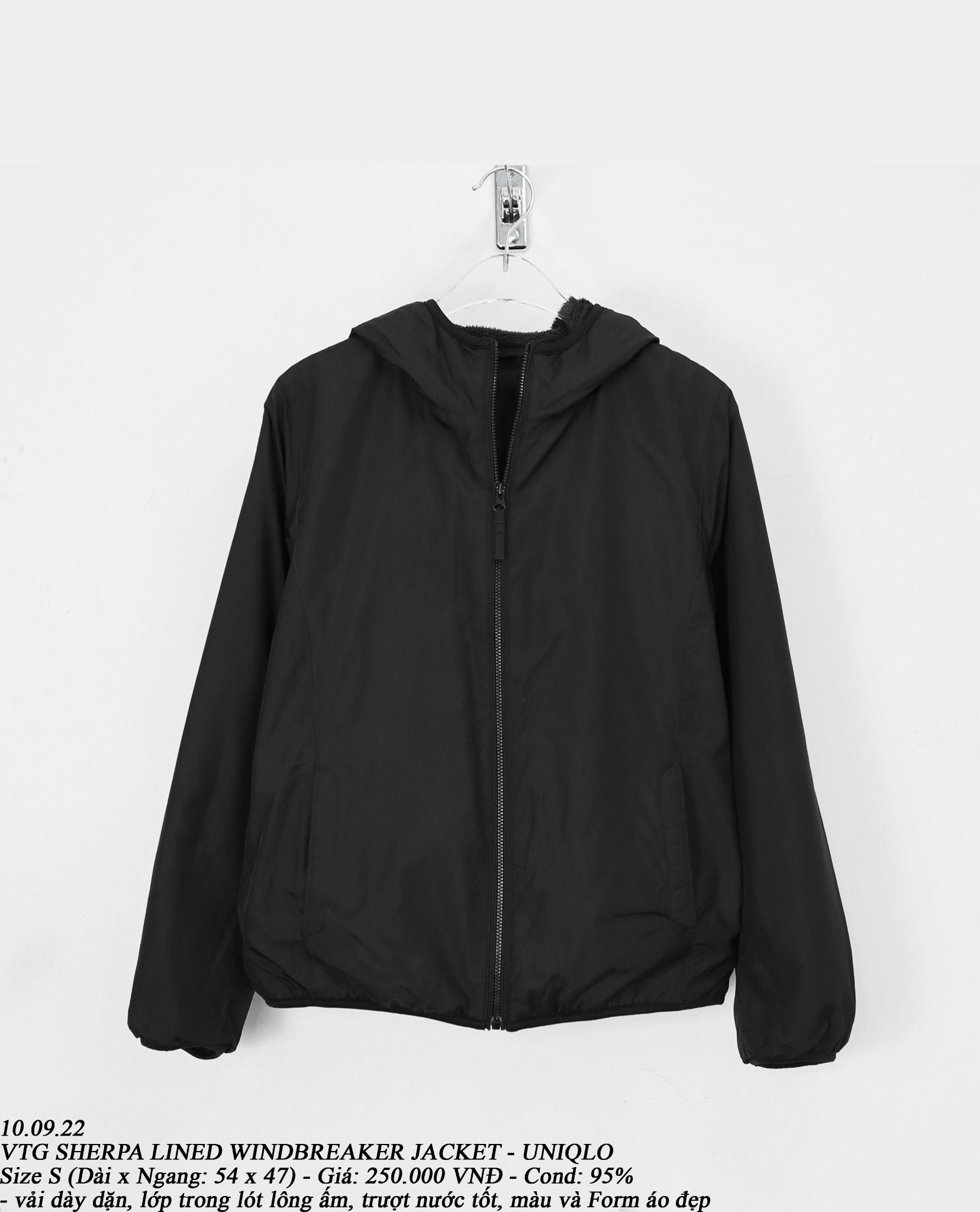 10.09.22 - VTG SHERPA LINED WINDBREAKER JACKET - UNIQLO