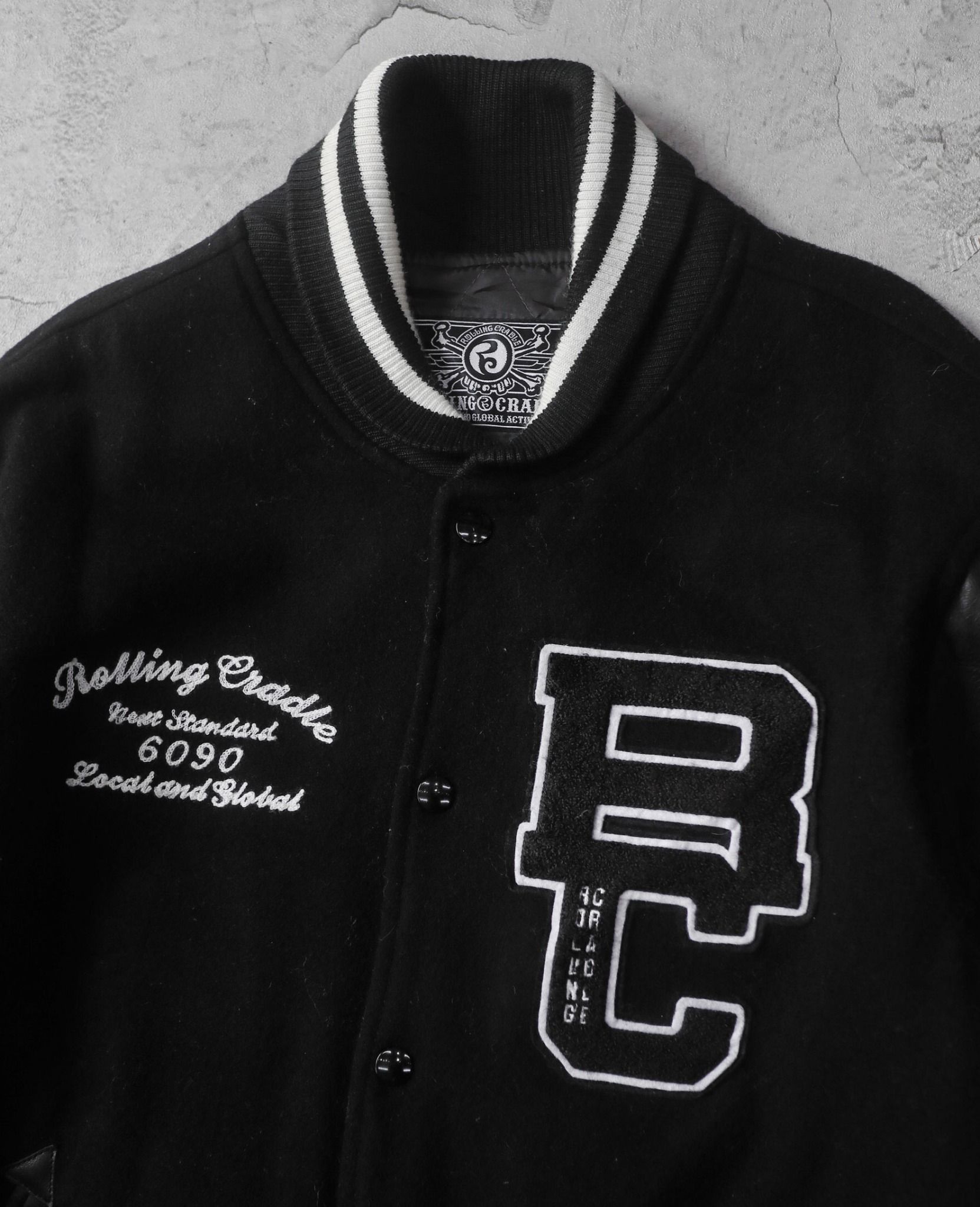 02.10.24 - VTG LEATHER SLEEVE WOOL VARSITY JACKET - ROLLING CRADLE