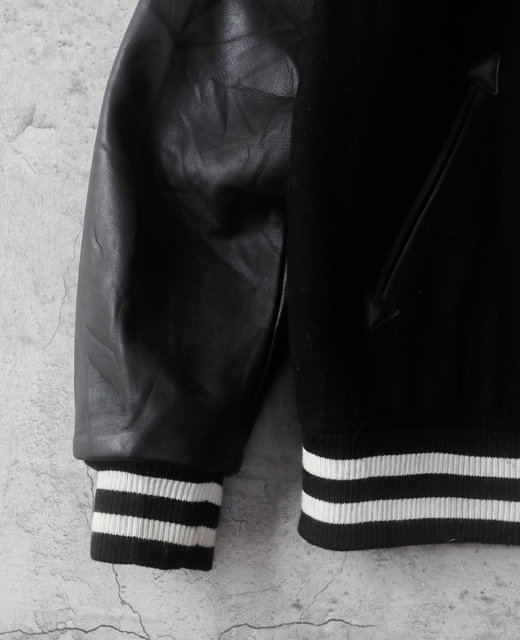 02.10.24 - VTG LEATHER SLEEVE WOOL VARSITY JACKET - ROLLING CRADLE