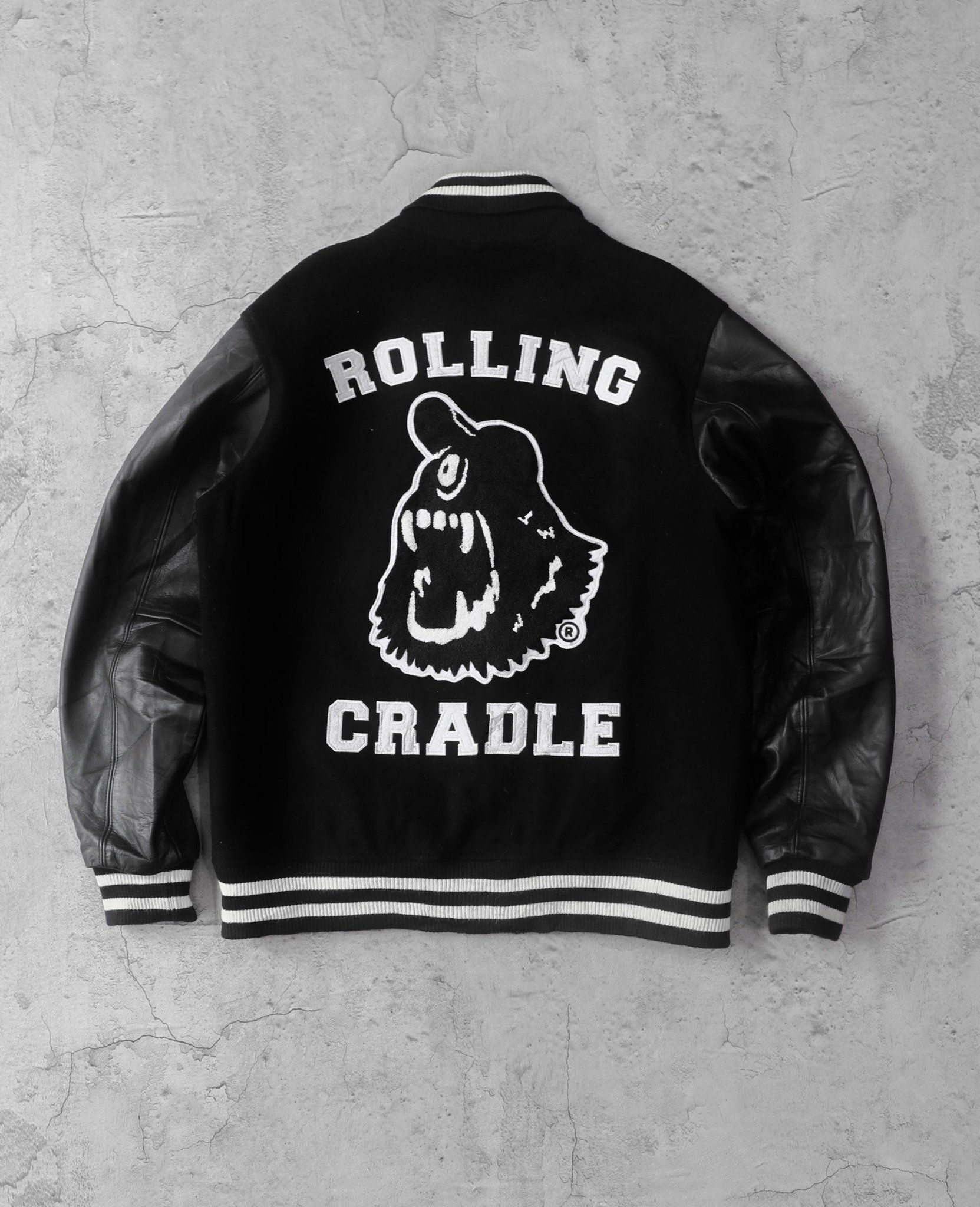 02.10.24 - VTG LEATHER SLEEVE WOOL VARSITY JACKET - ROLLING CRADLE
