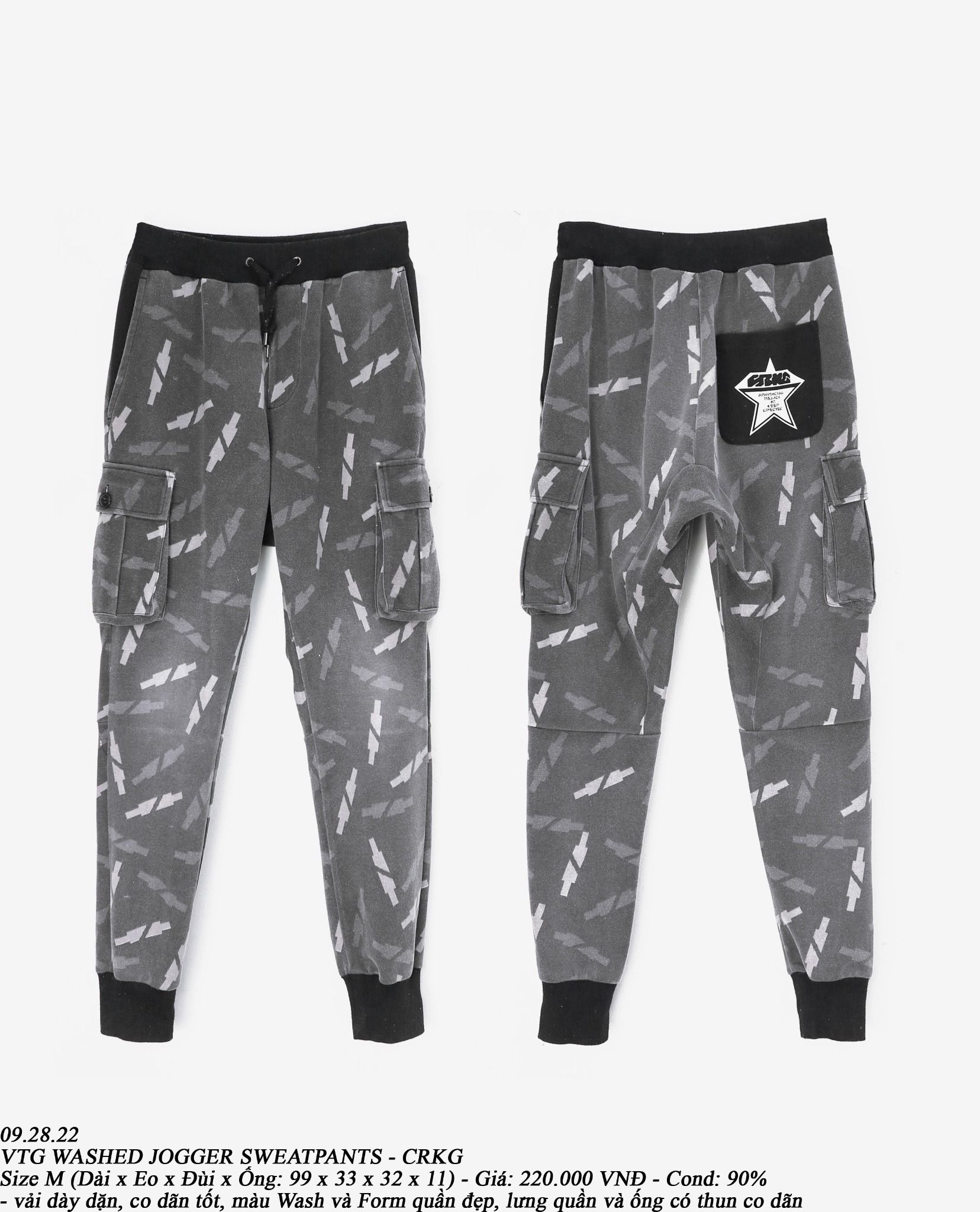 09.28.22 - VTG WASHED JOGGER SWEATPANTS - CRKG