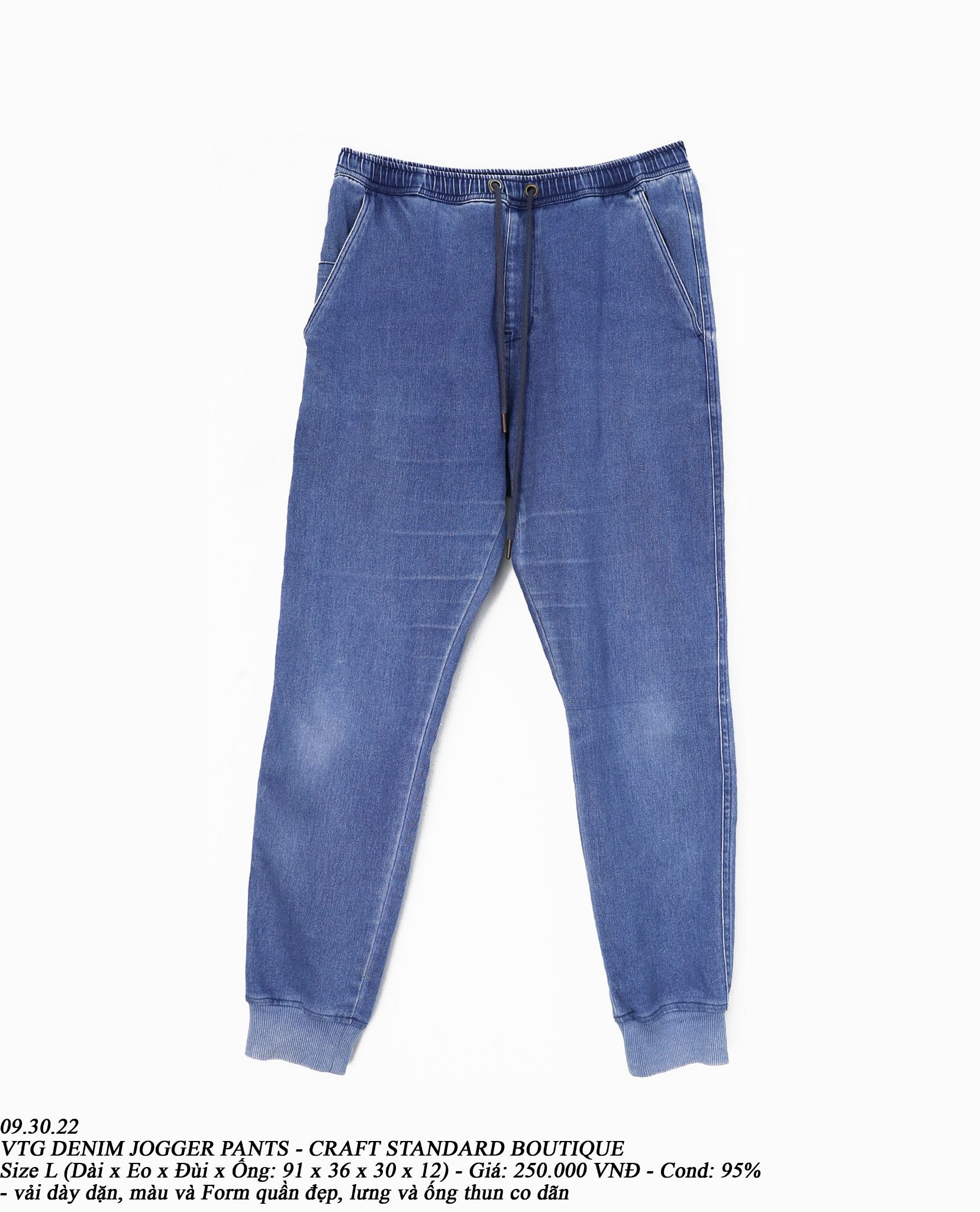 09.30.22 - VTG DENIM JOGGER PANTS - CRAFT STANDARD BOUTIQUE
