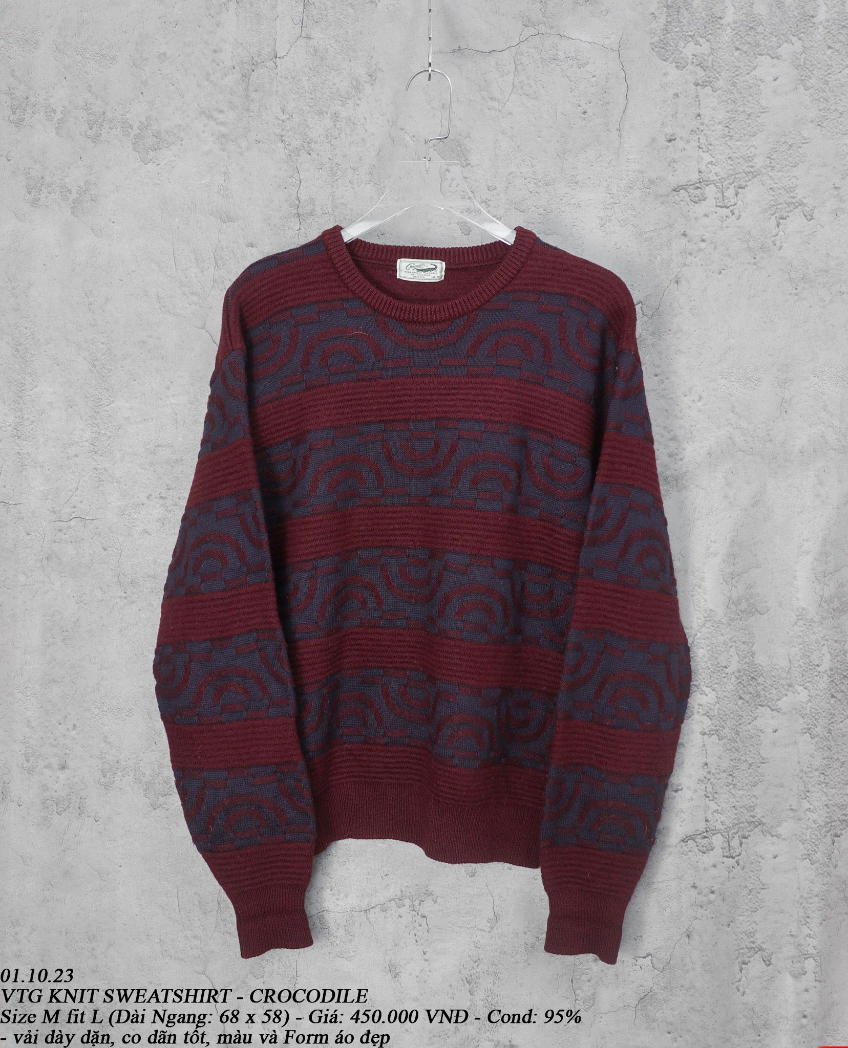 01.10.23 - VTG KNIT SWEATSHIRT - CROCODILE