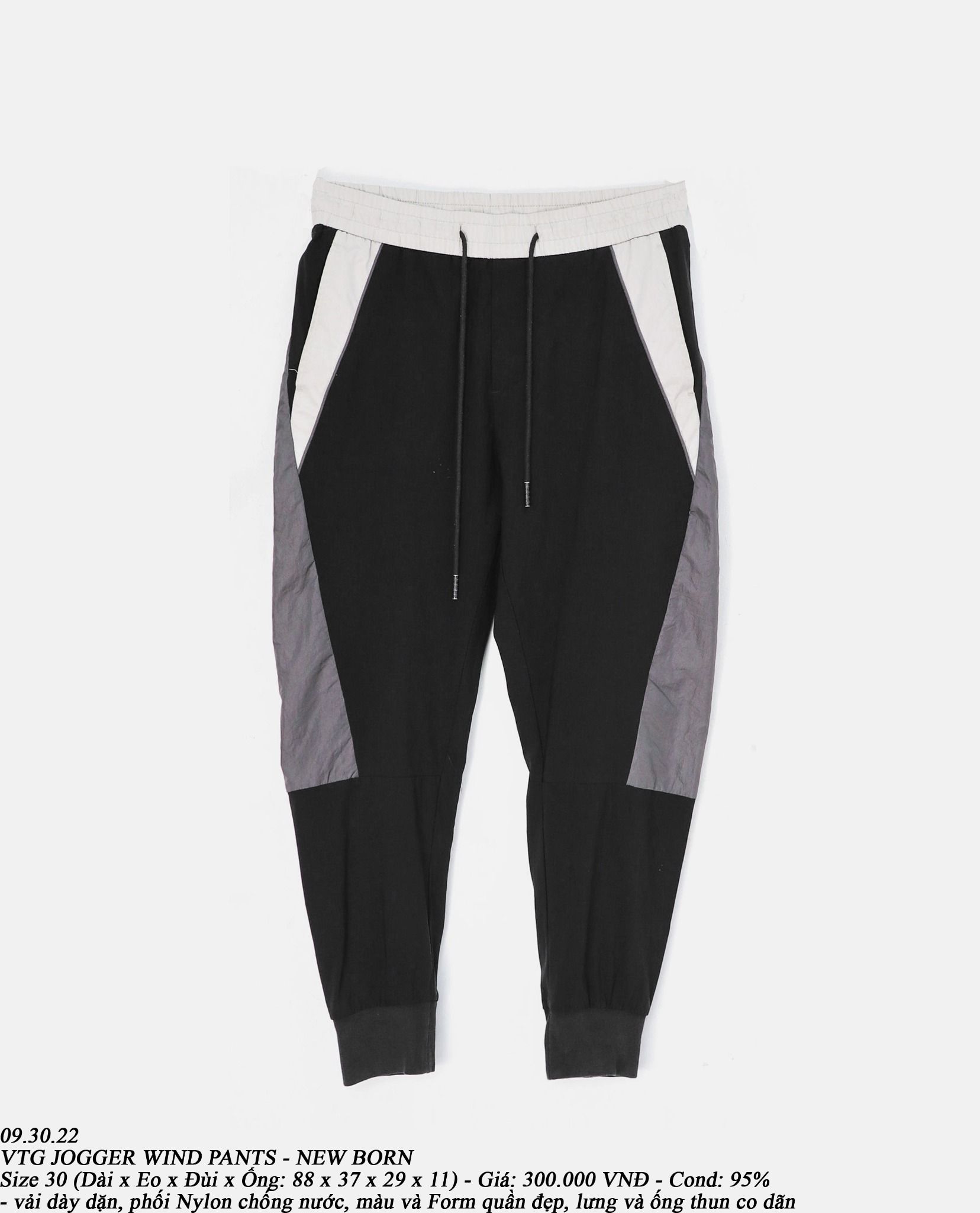 09.30.22 - VTG JOGGER WIND PANTS - NEW BORN