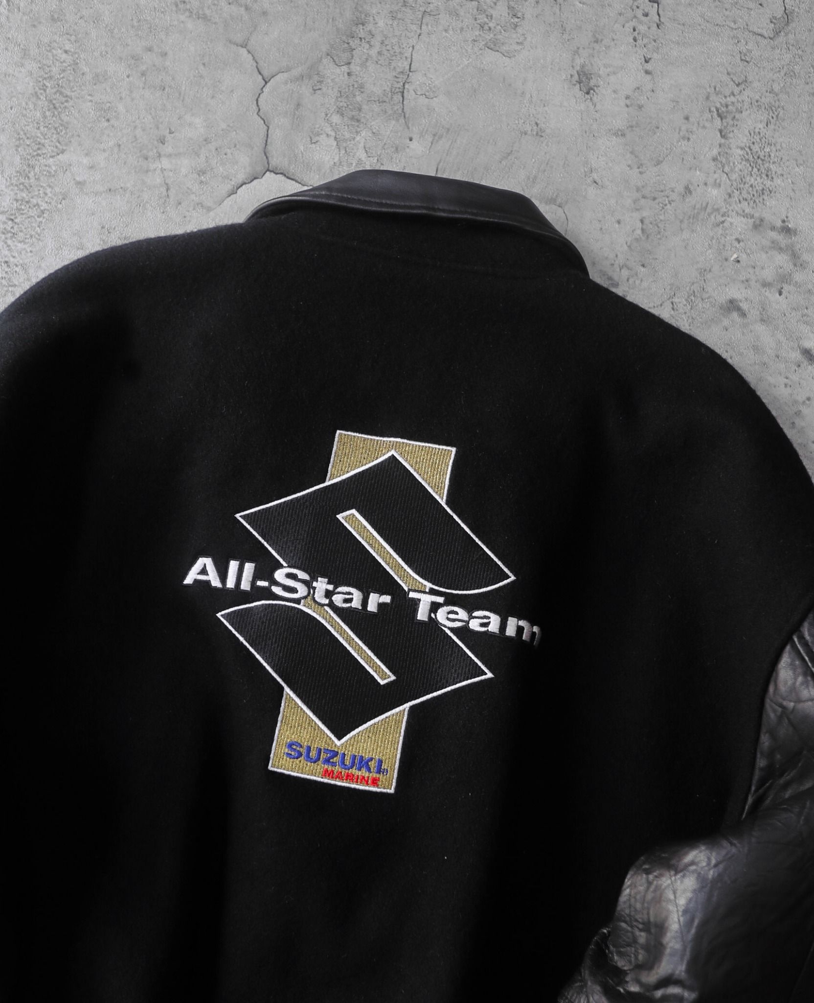 02.10.24 - VTG LEATHER SLEEVE WOOL VARSITY JACKET - ALL-STAR TEAM SUZUKI