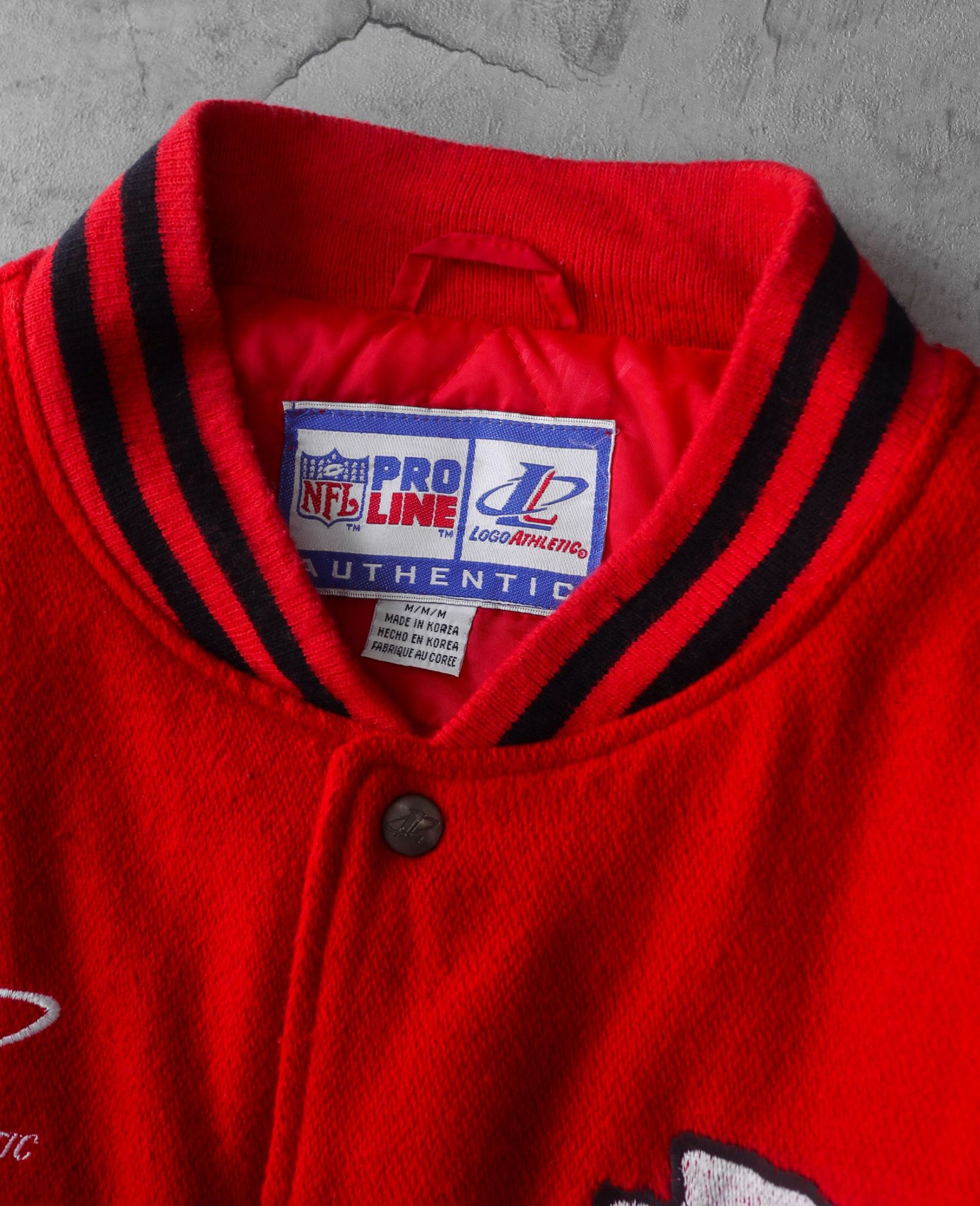 02.10.24 - VTG LEATHER SLEEVE WOOL VARSITY JACKET - KANSAS CITY CHIEFS by NFL PROLINE