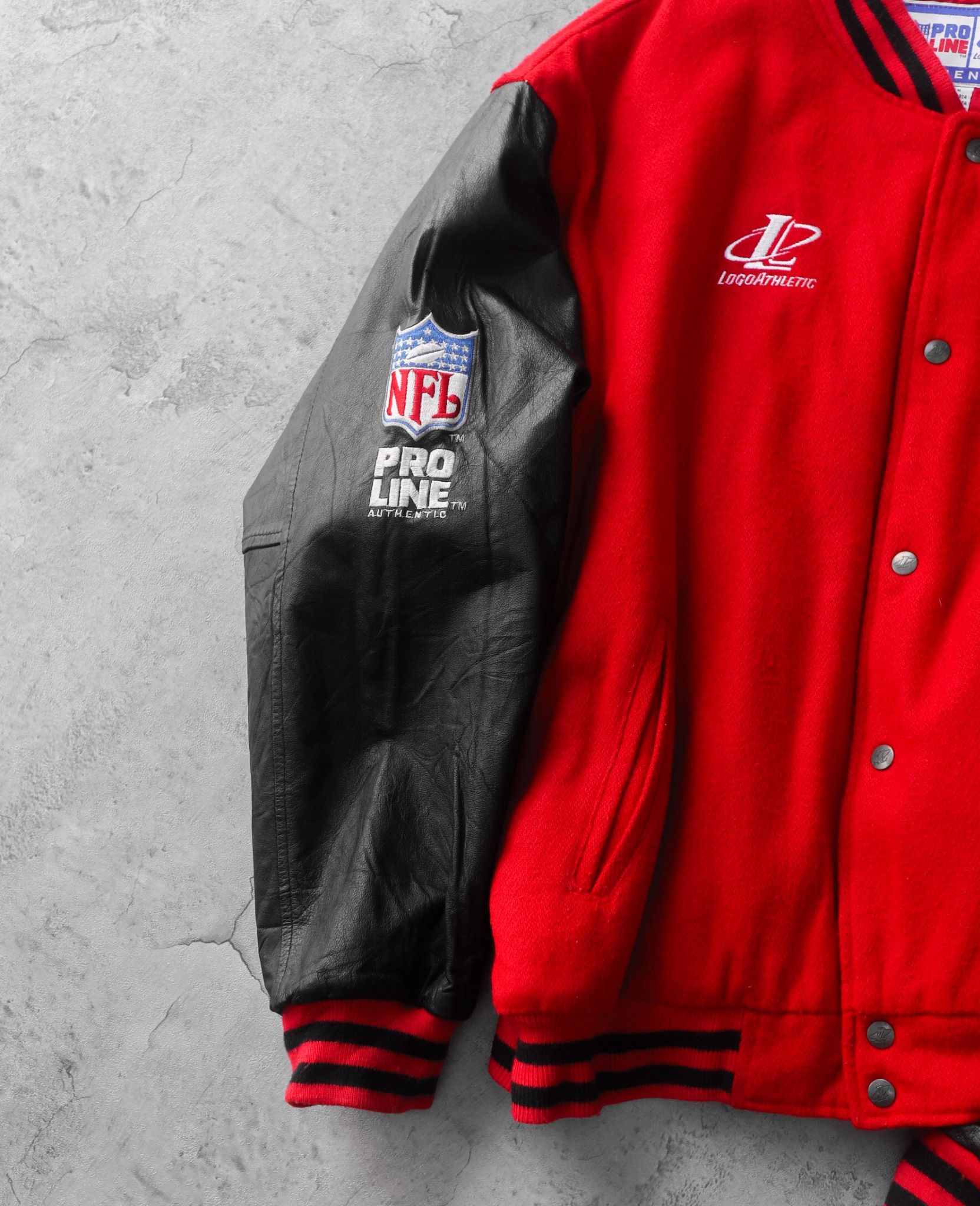 02.10.24 - VTG LEATHER SLEEVE WOOL VARSITY JACKET - KANSAS CITY CHIEFS by NFL PROLINE