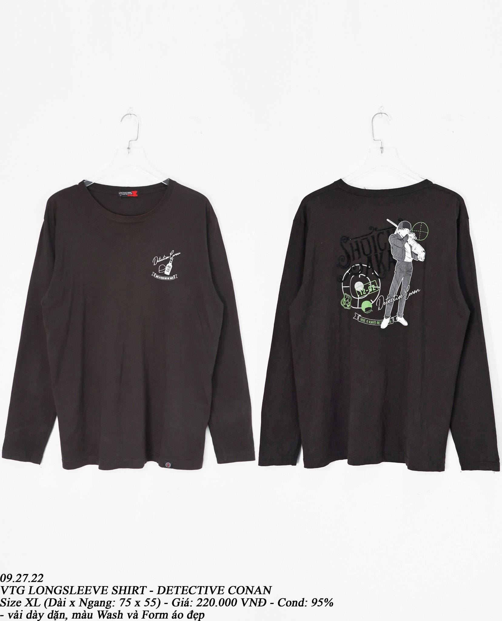 09.27.22 - VTG LONGSLEEVE SHIRT - DETECTIVE CONAN