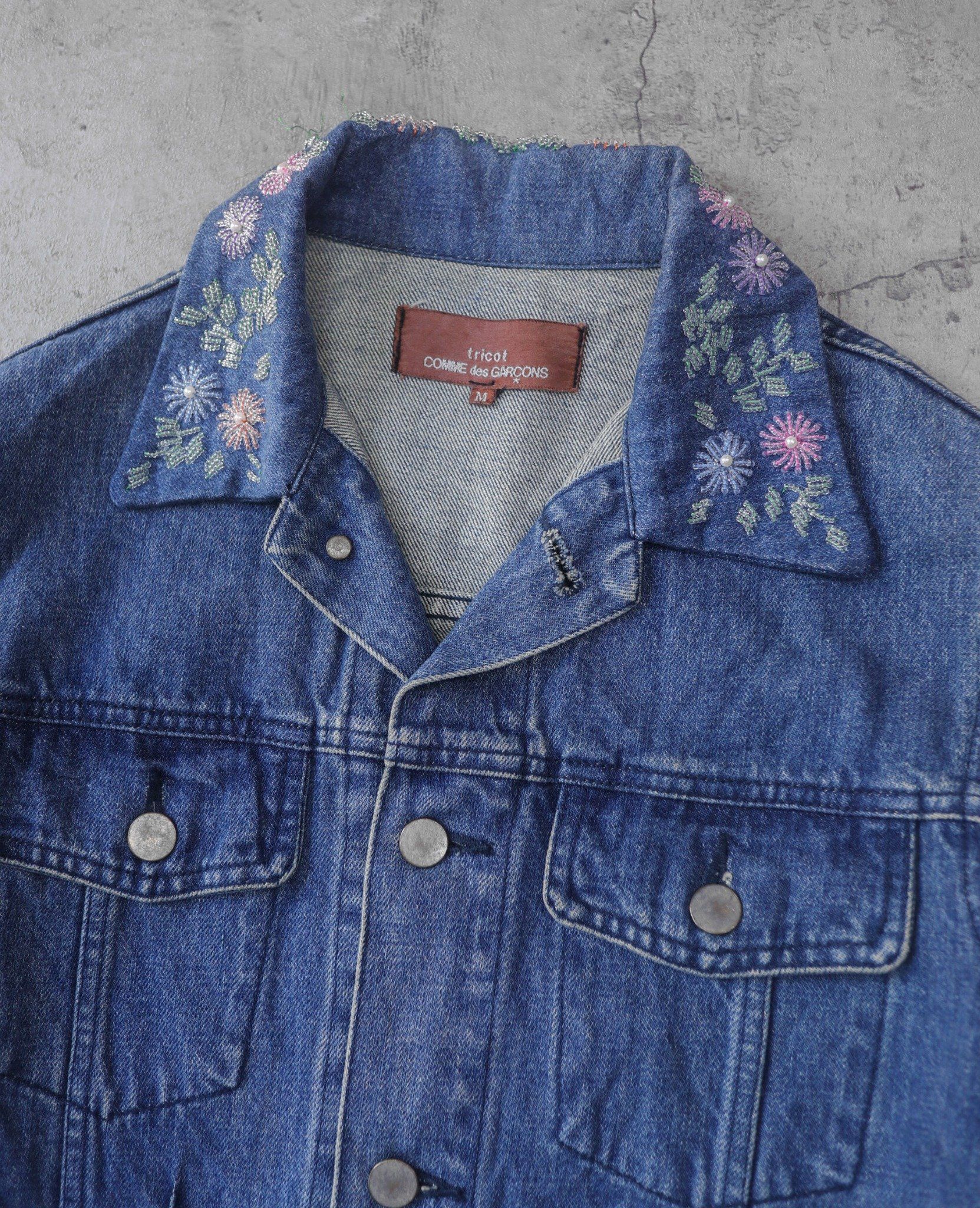 02.18.24 - VTG DENIM COAT JACKET - TRICOT COMME DES GARCONS