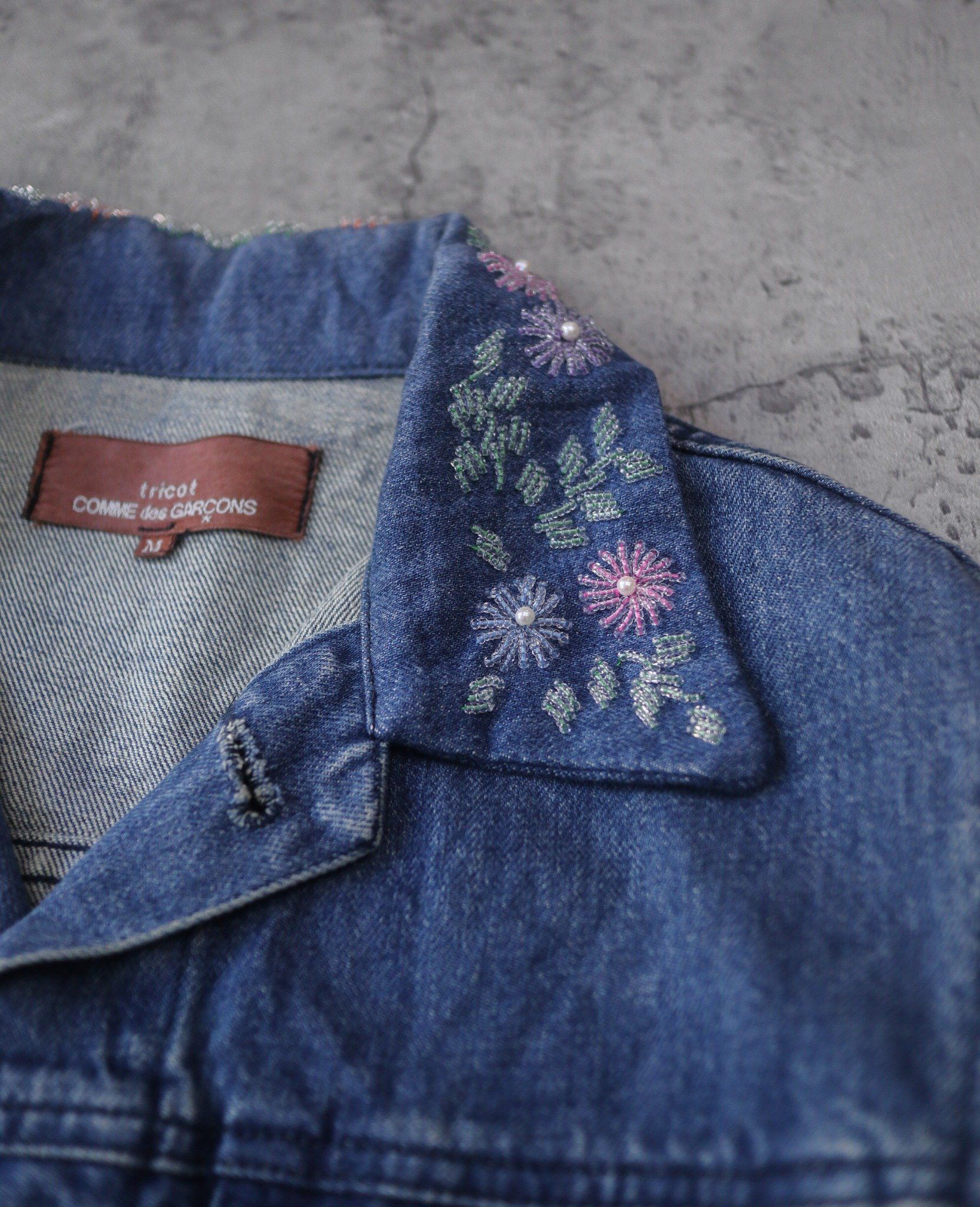 02.18.24 - VTG DENIM COAT JACKET - TRICOT COMME DES GARCONS