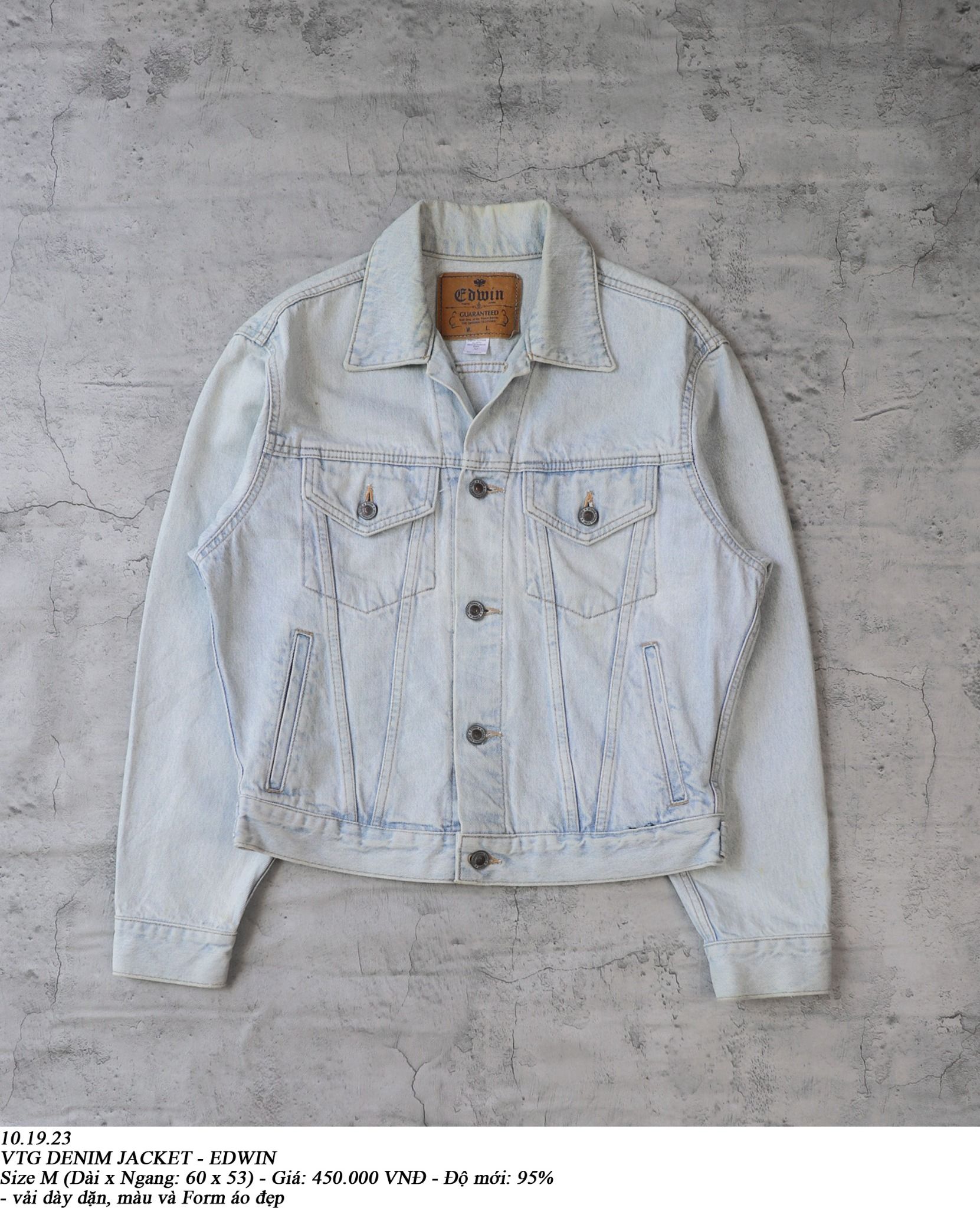 10.19.23 - VTG DENIM JACKET - EDWIN