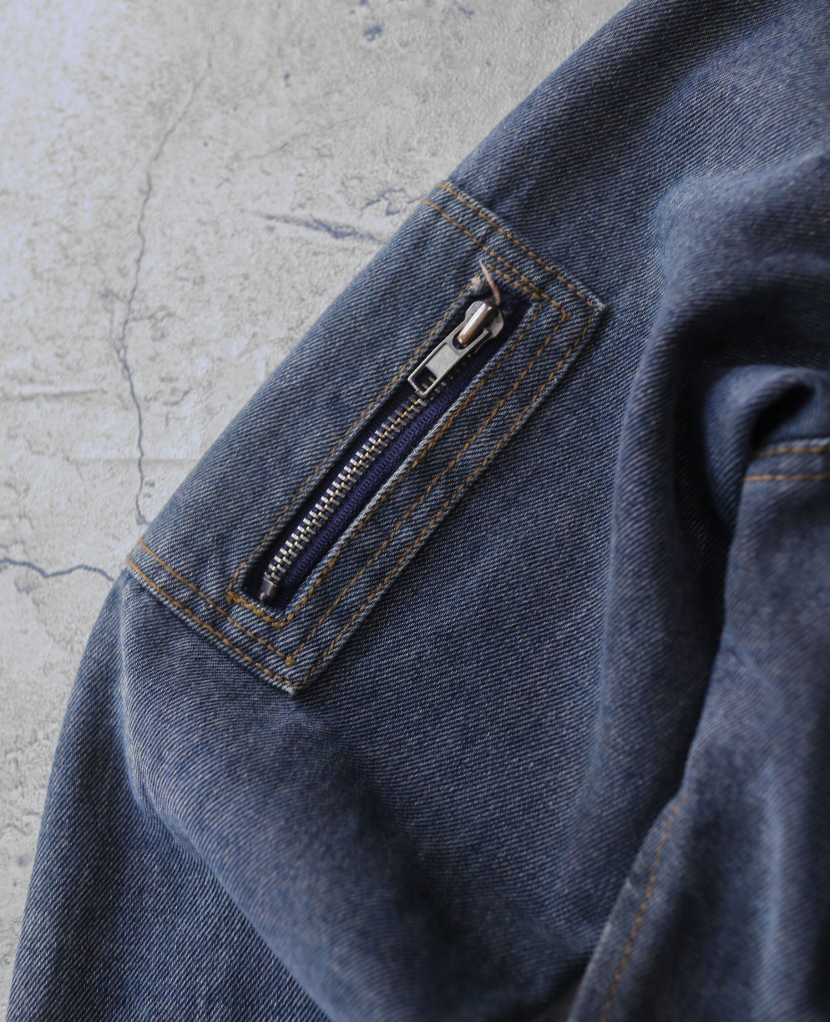 02.18.24 - VTG CROPPED DENIM BASEBALL JACKET - ANGELIC