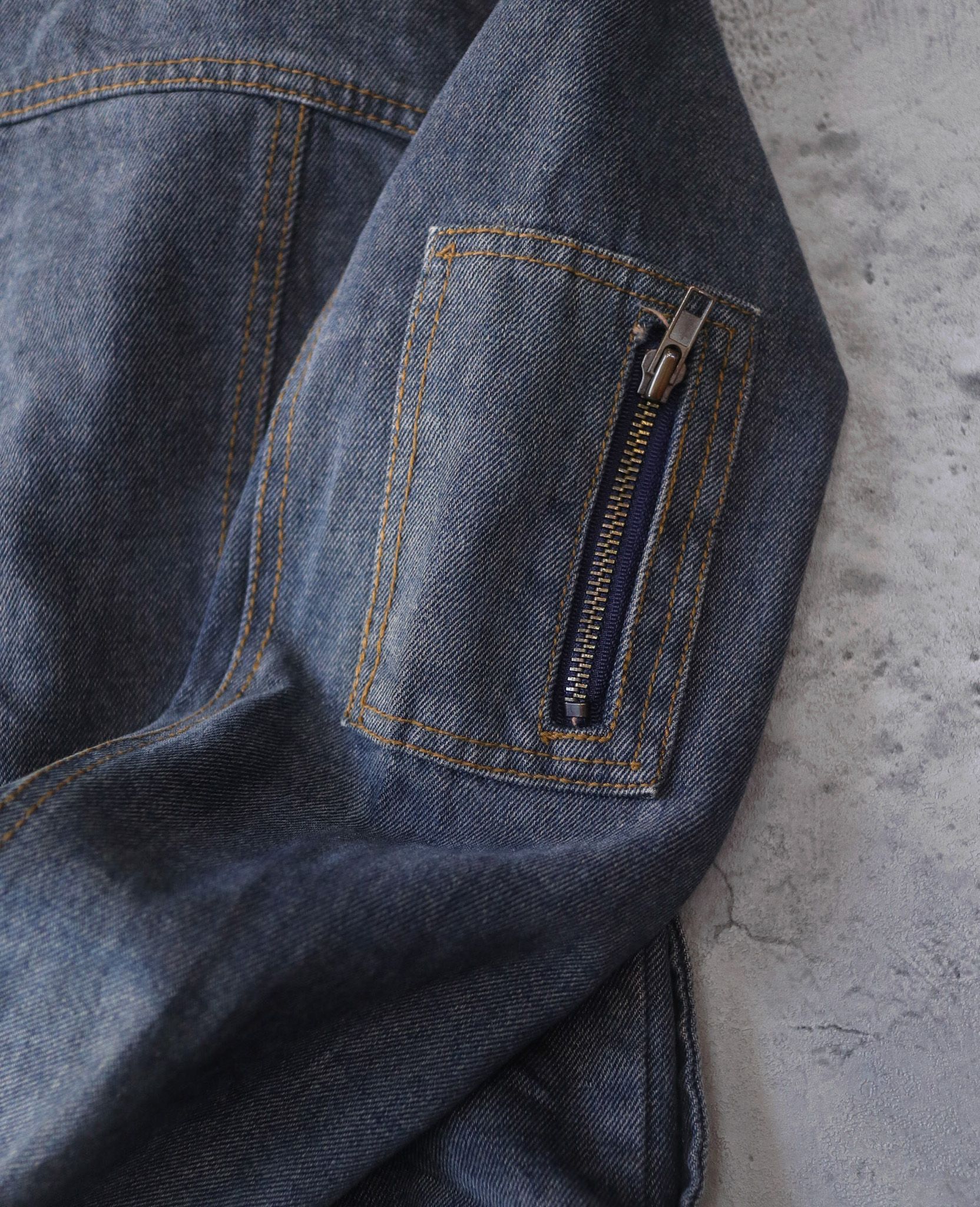 02.18.24 - VTG CROPPED DENIM BASEBALL JACKET - ANGELIC
