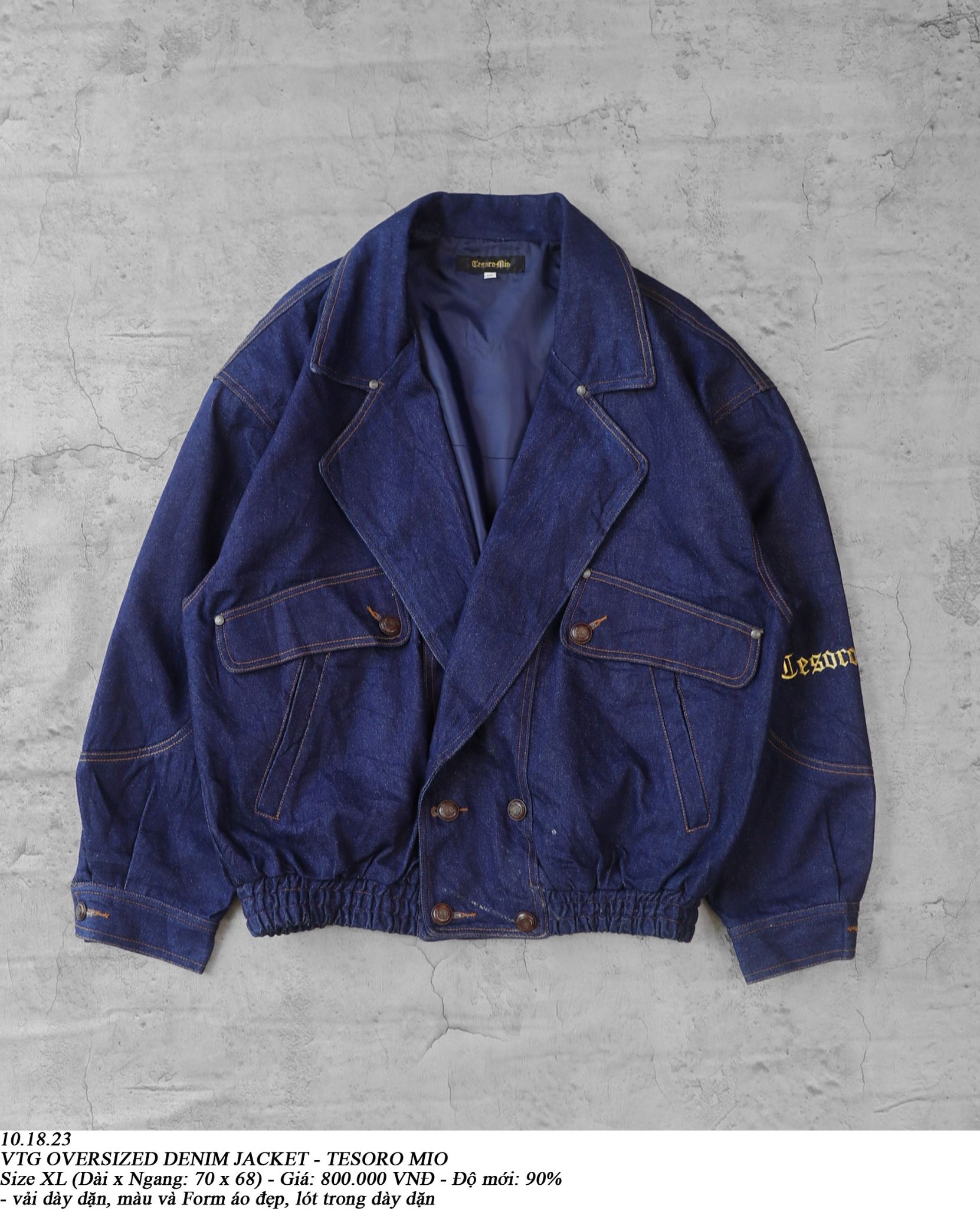 10.18.23 - VTG OVERSIZED DENIM JACKET - TESORO MIO