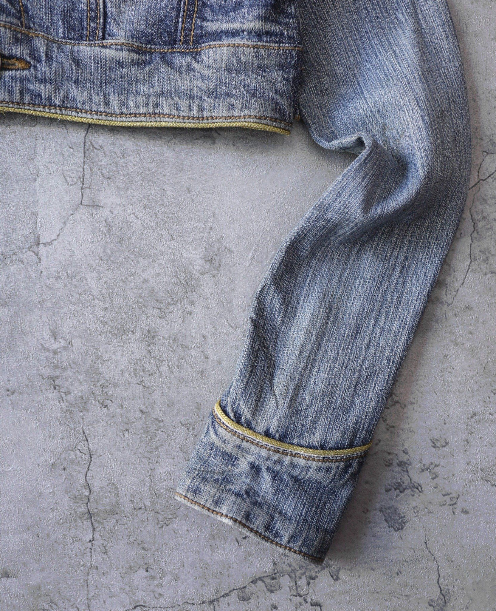 02.18.24 - VTG CROPPED MILITARY DENIM JACKET - CECIL McBEE