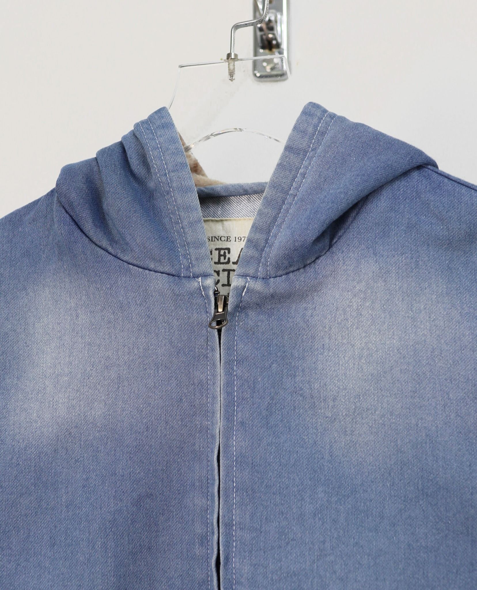 10.02.22 - VTG INDIGO WASH ZIP UP HOODIE - OCEAN PACIFIC